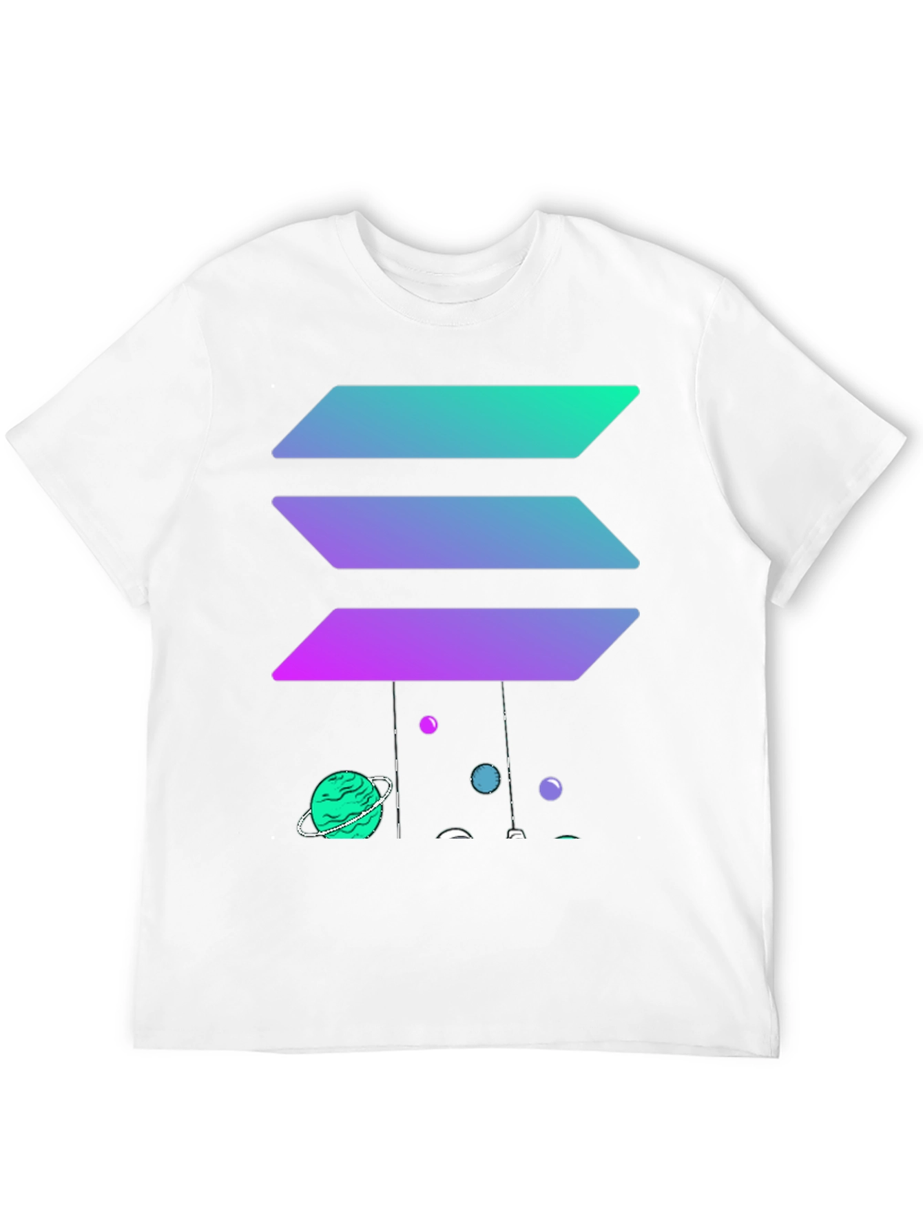 Gradient Solana Planet Black T-Shirt