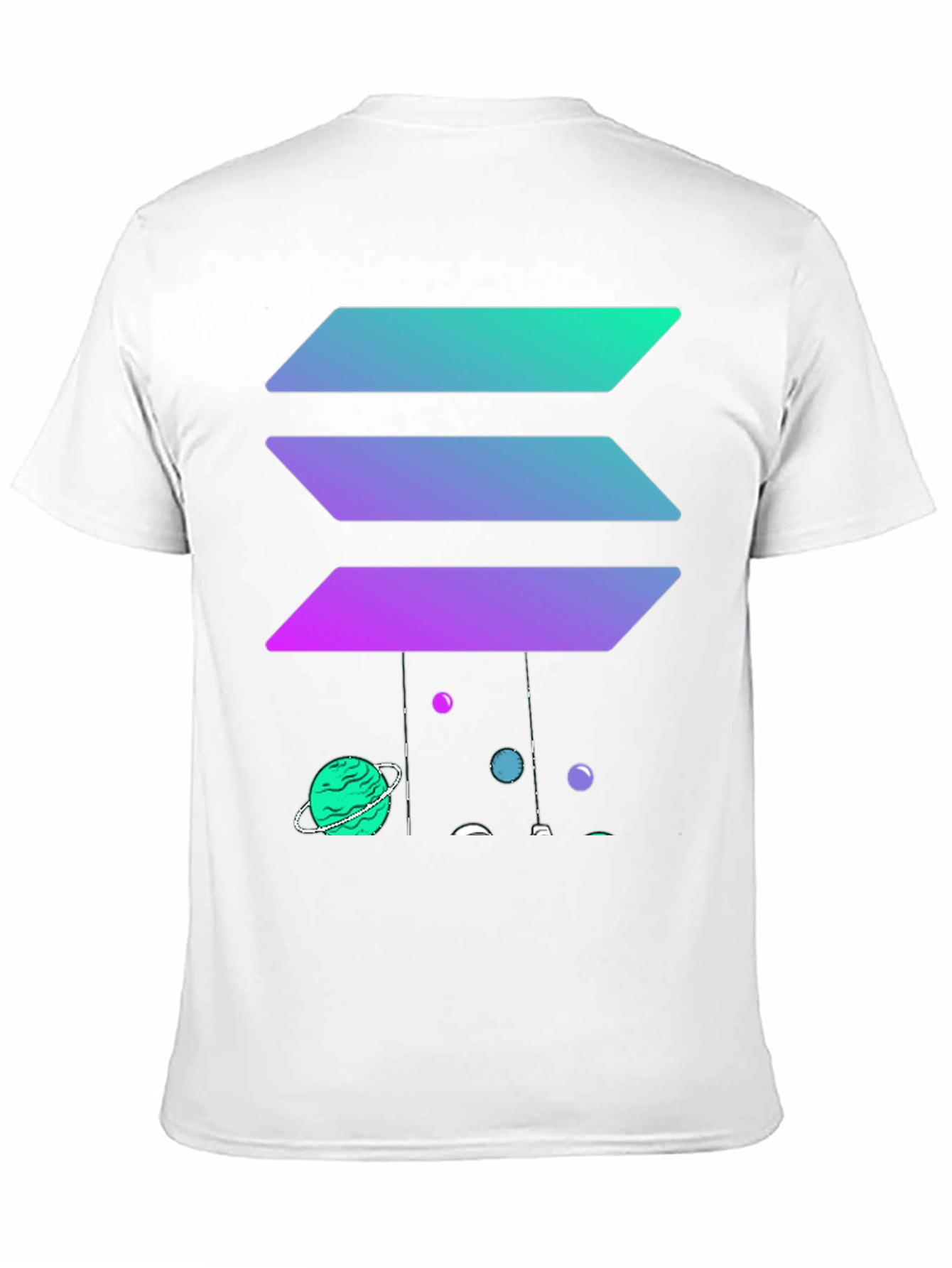 Gradient Solana Planet Black T-Shirt