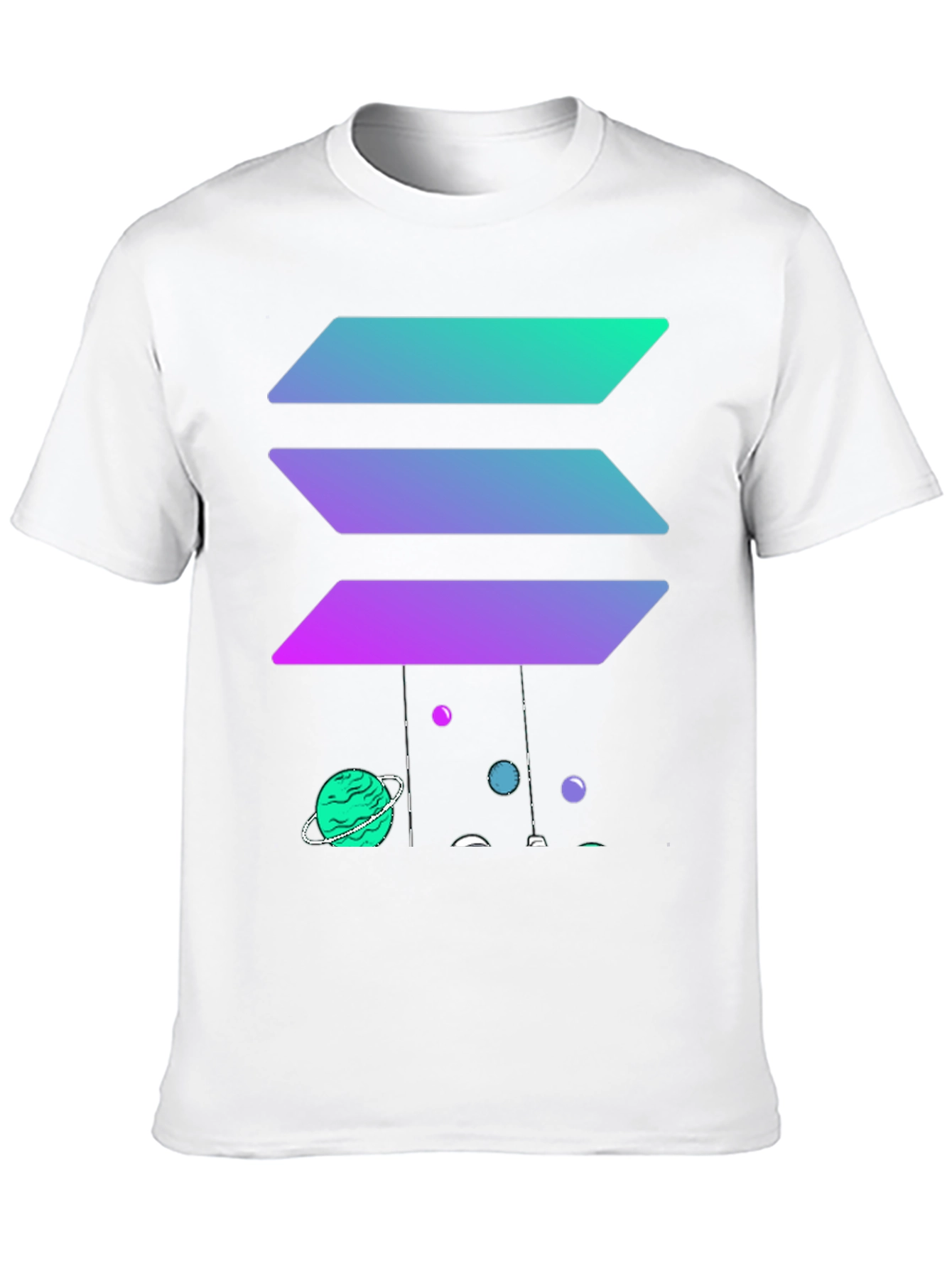 Gradient Solana Planet Black T-Shirt