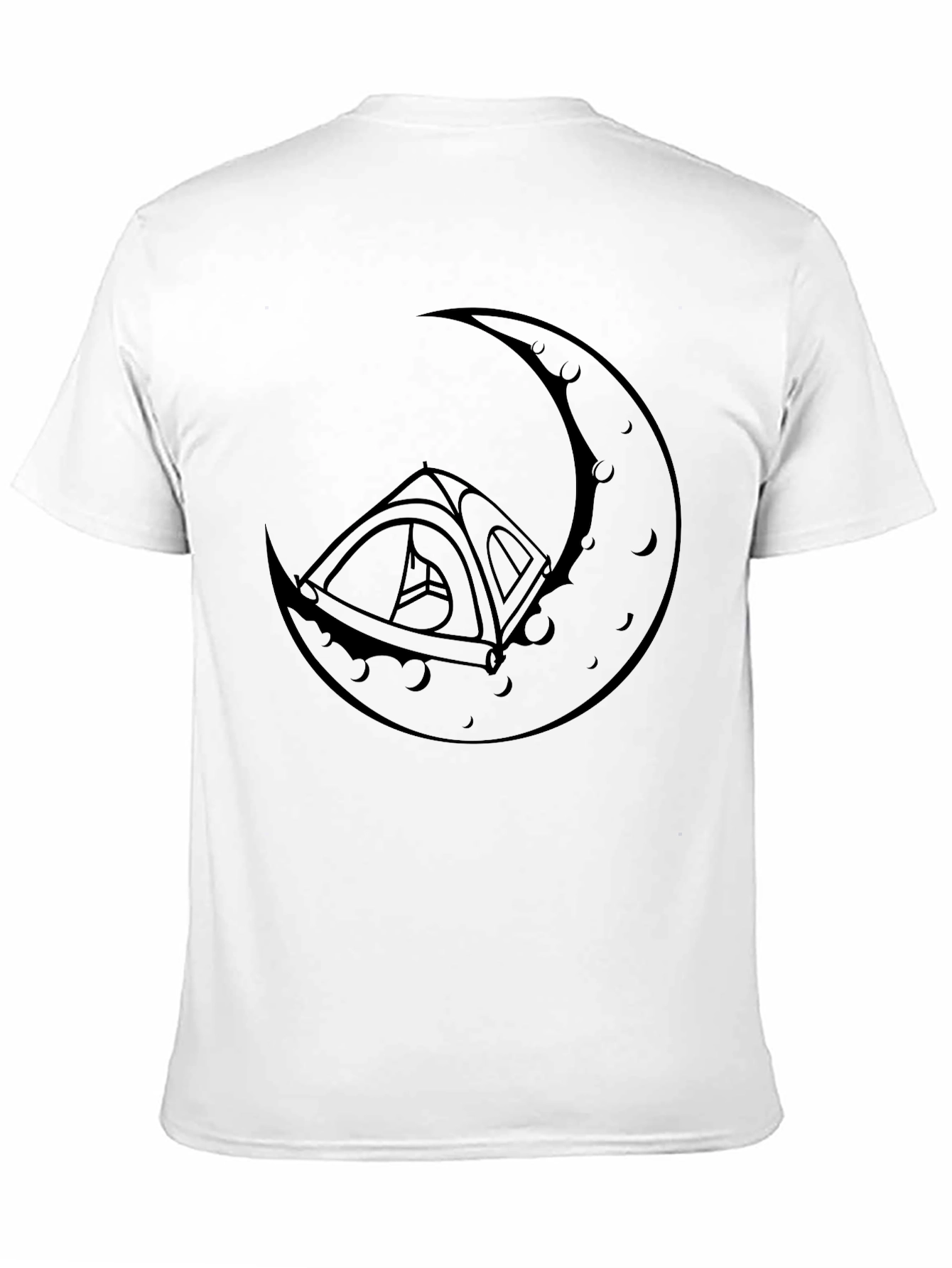 Camping Moon Graphic Tee - Black