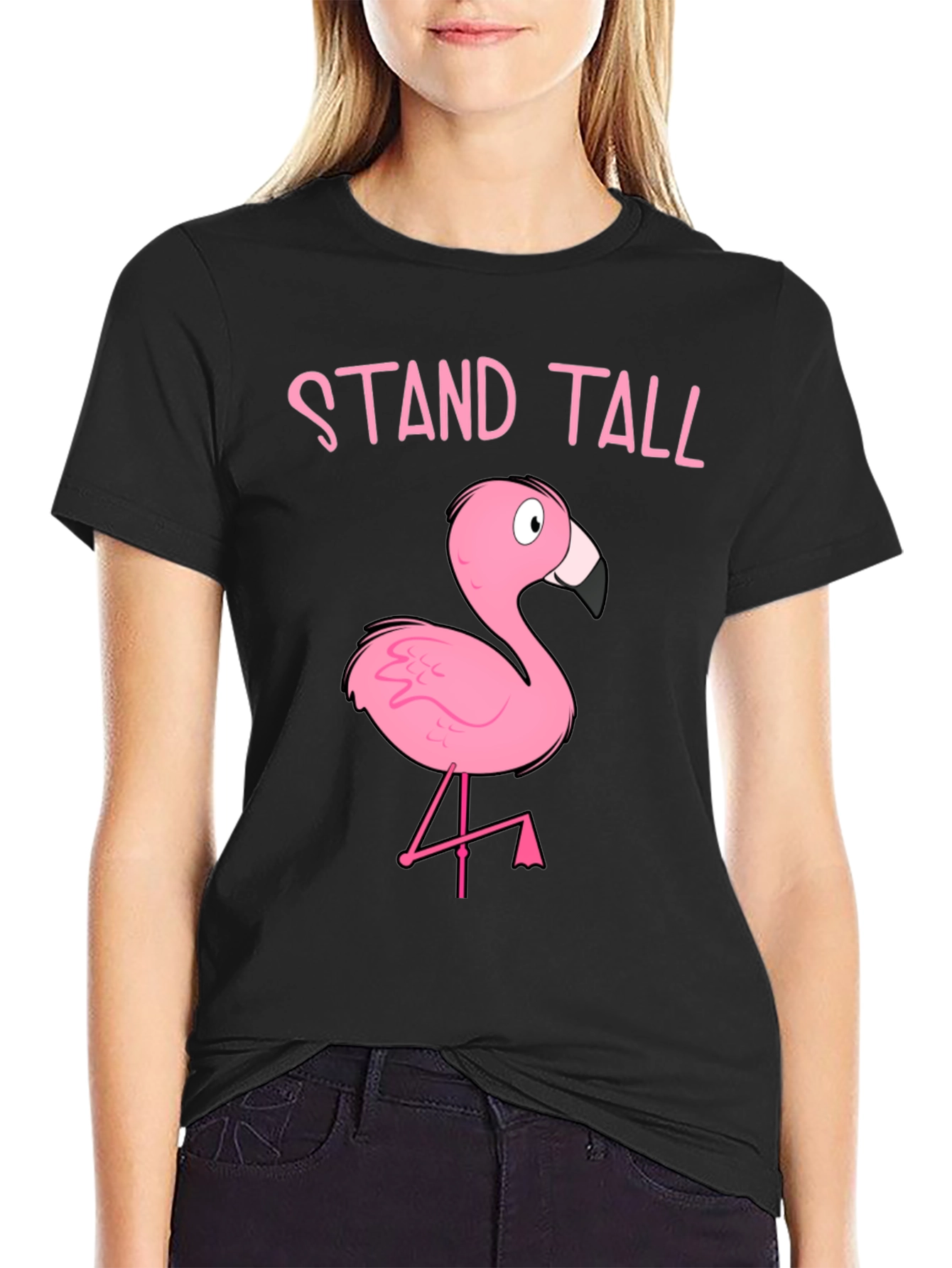Stand Tall Flamingo Graphic Tee