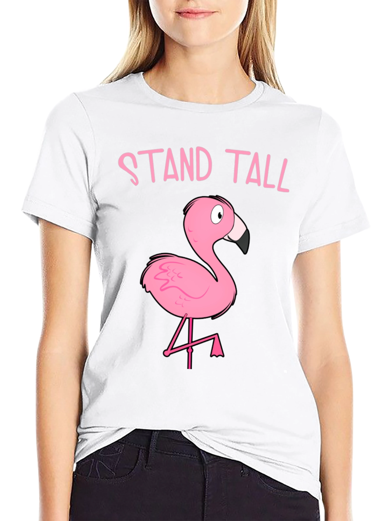 Stand Tall Flamingo Graphic Tee