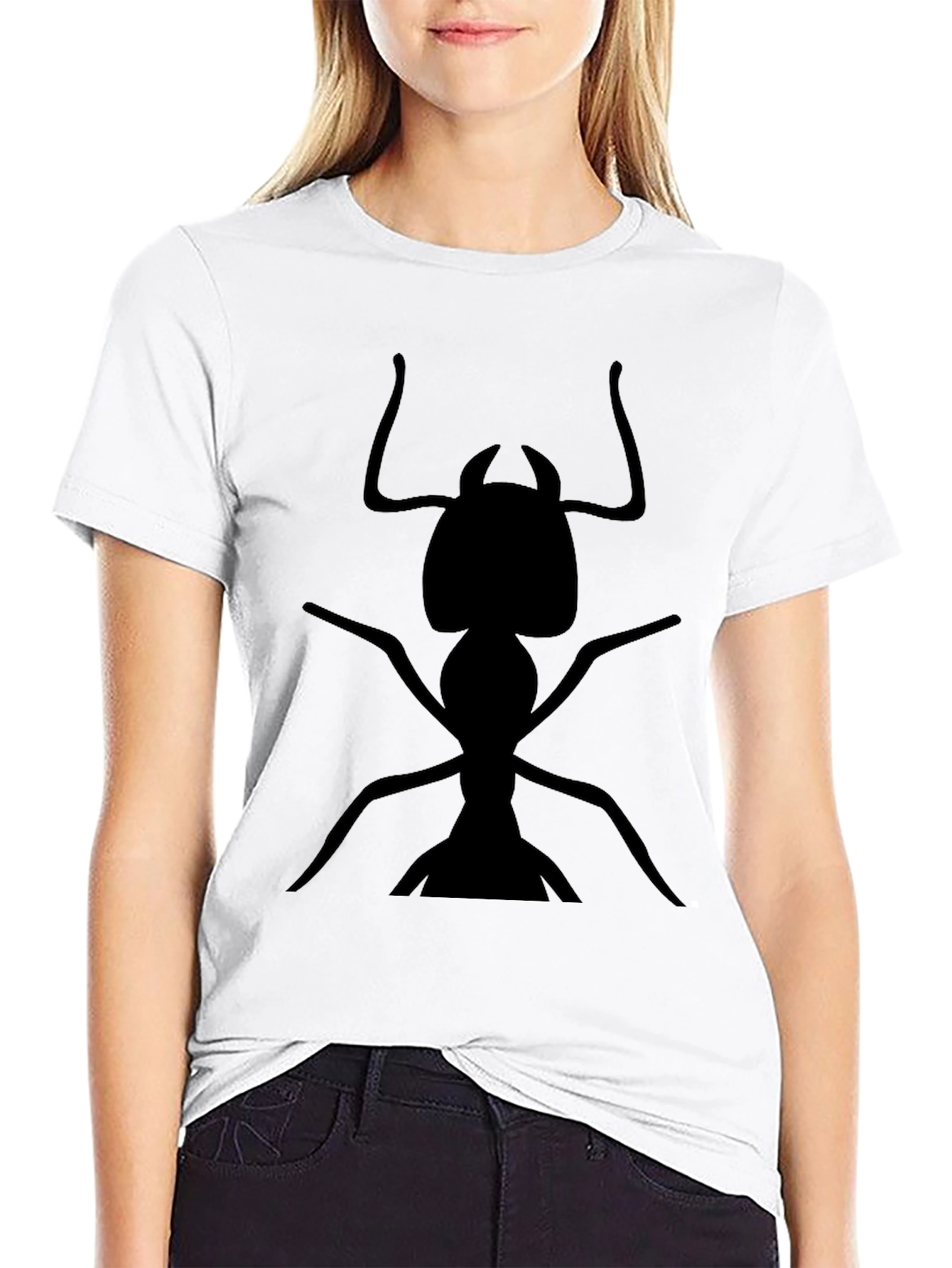 Ant Graphic Black T-Shirt - Unique Insect Design