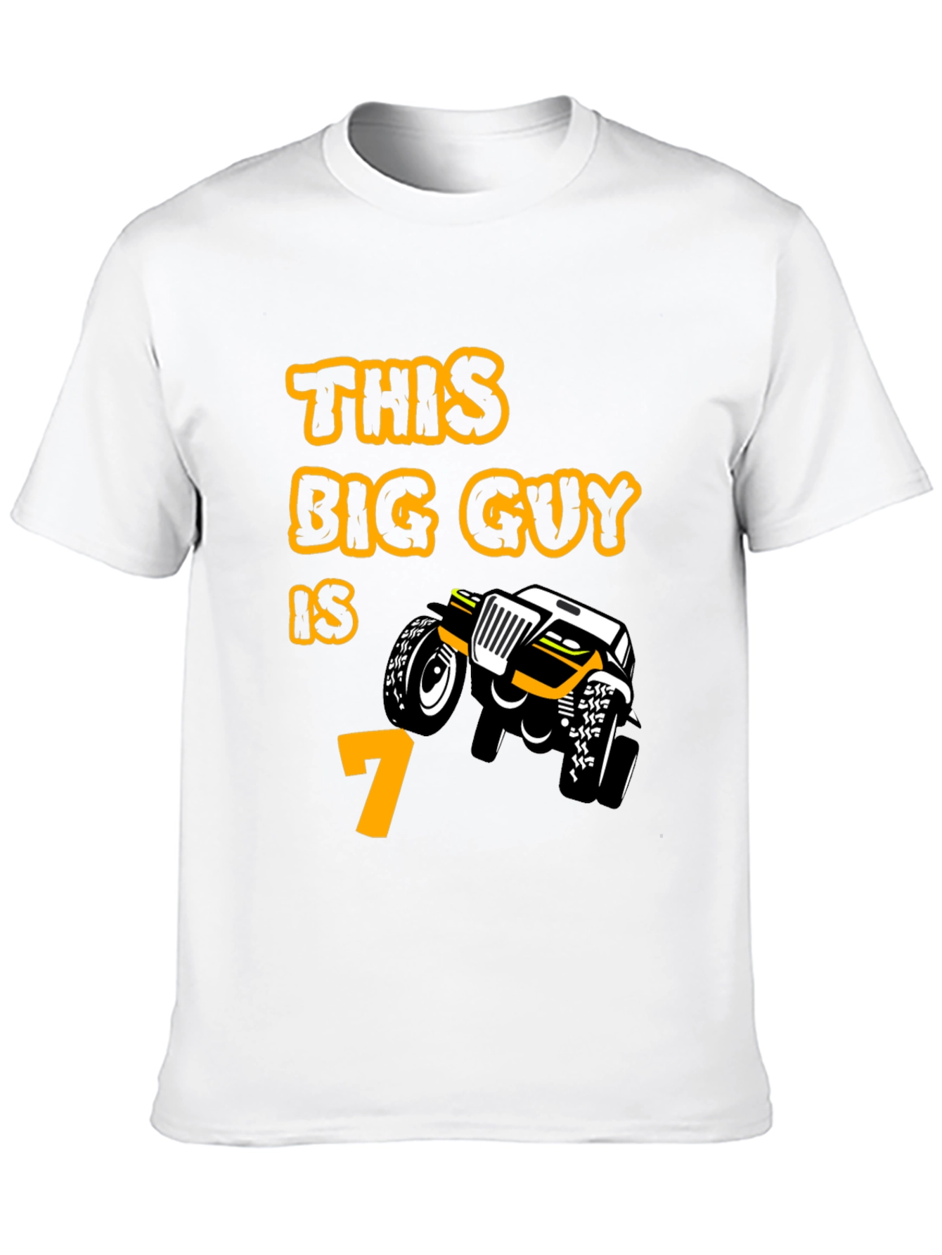 7th Birthday Monster Truck T-Shirt - Boys Party Tee