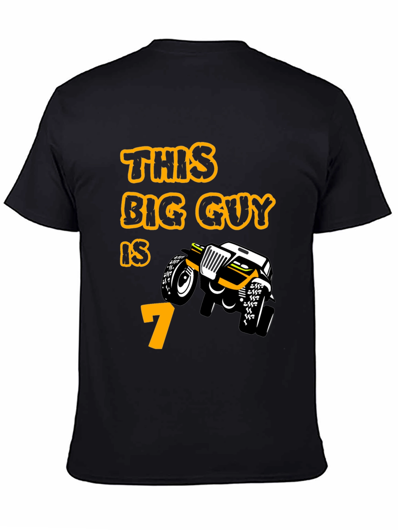7th Birthday Monster Truck T-Shirt - Boys Party Tee