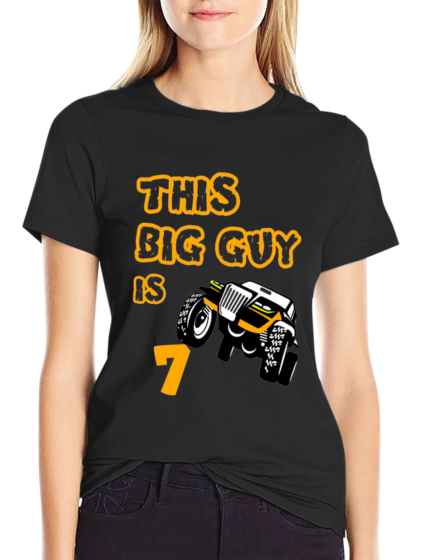 7th Birthday Monster Truck T-Shirt - Boys Party Tee