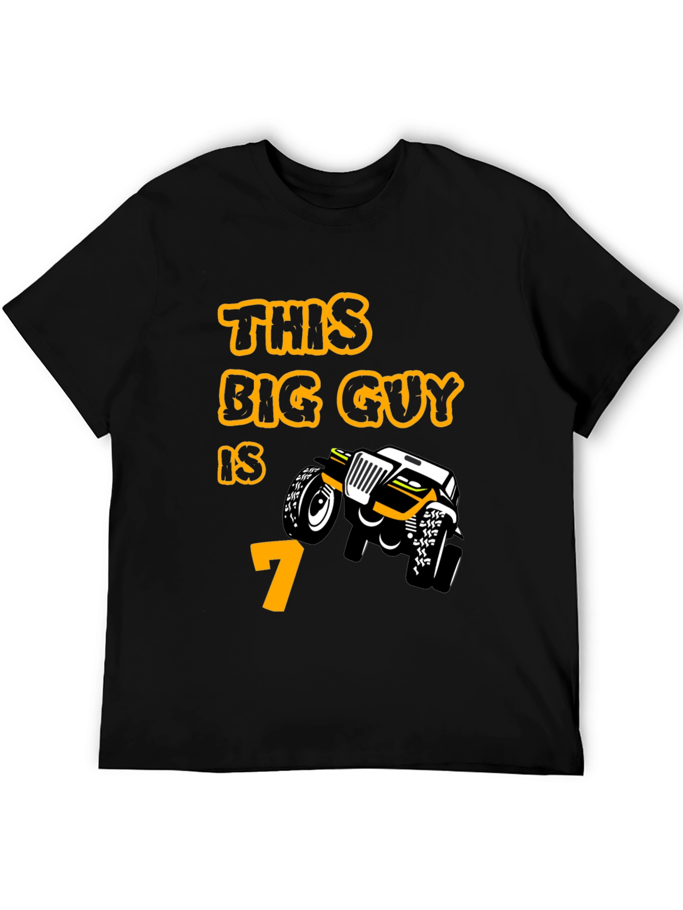 7th Birthday Monster Truck T-Shirt - Boys Party Tee