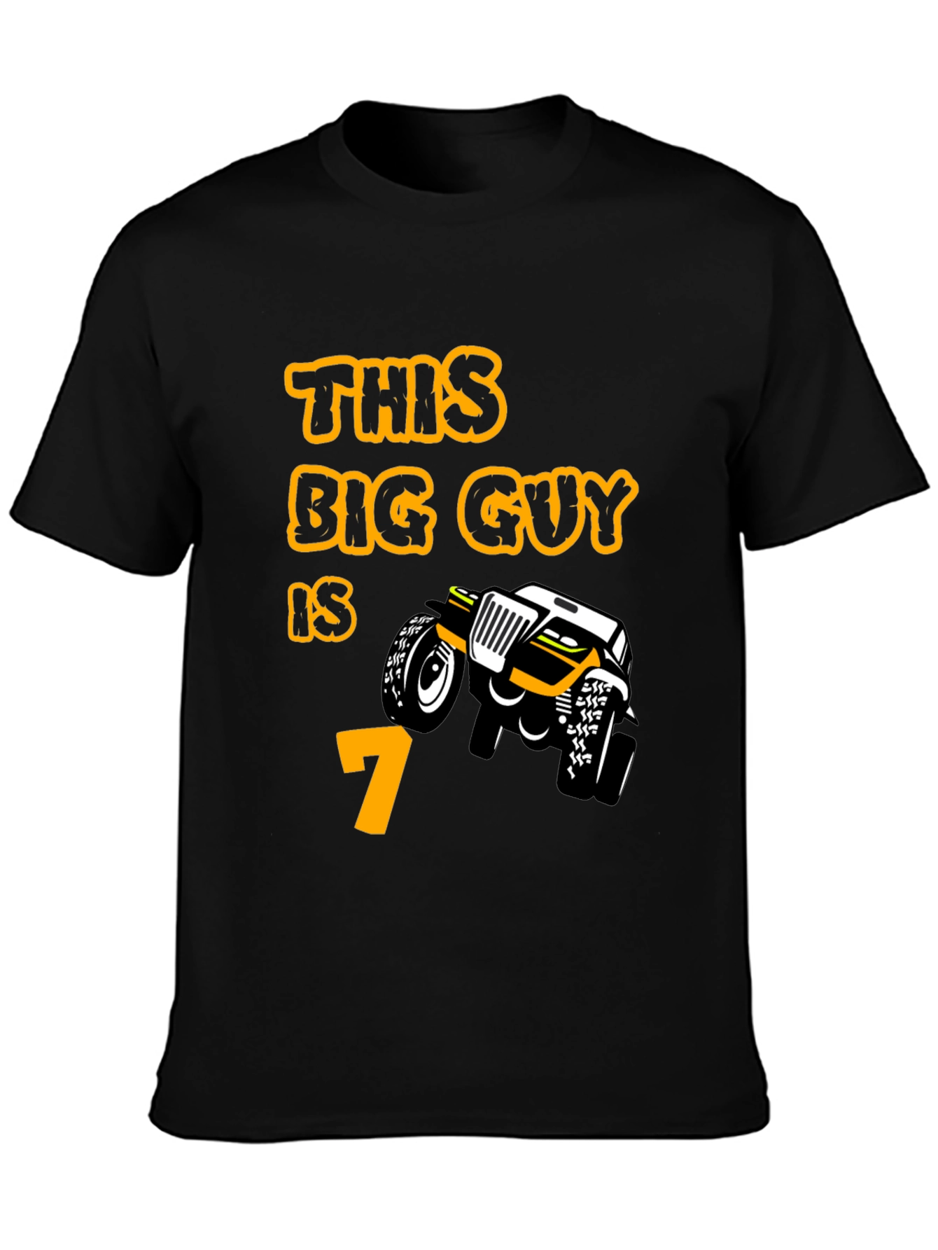 7th Birthday Monster Truck T-Shirt - Boys Party Tee
