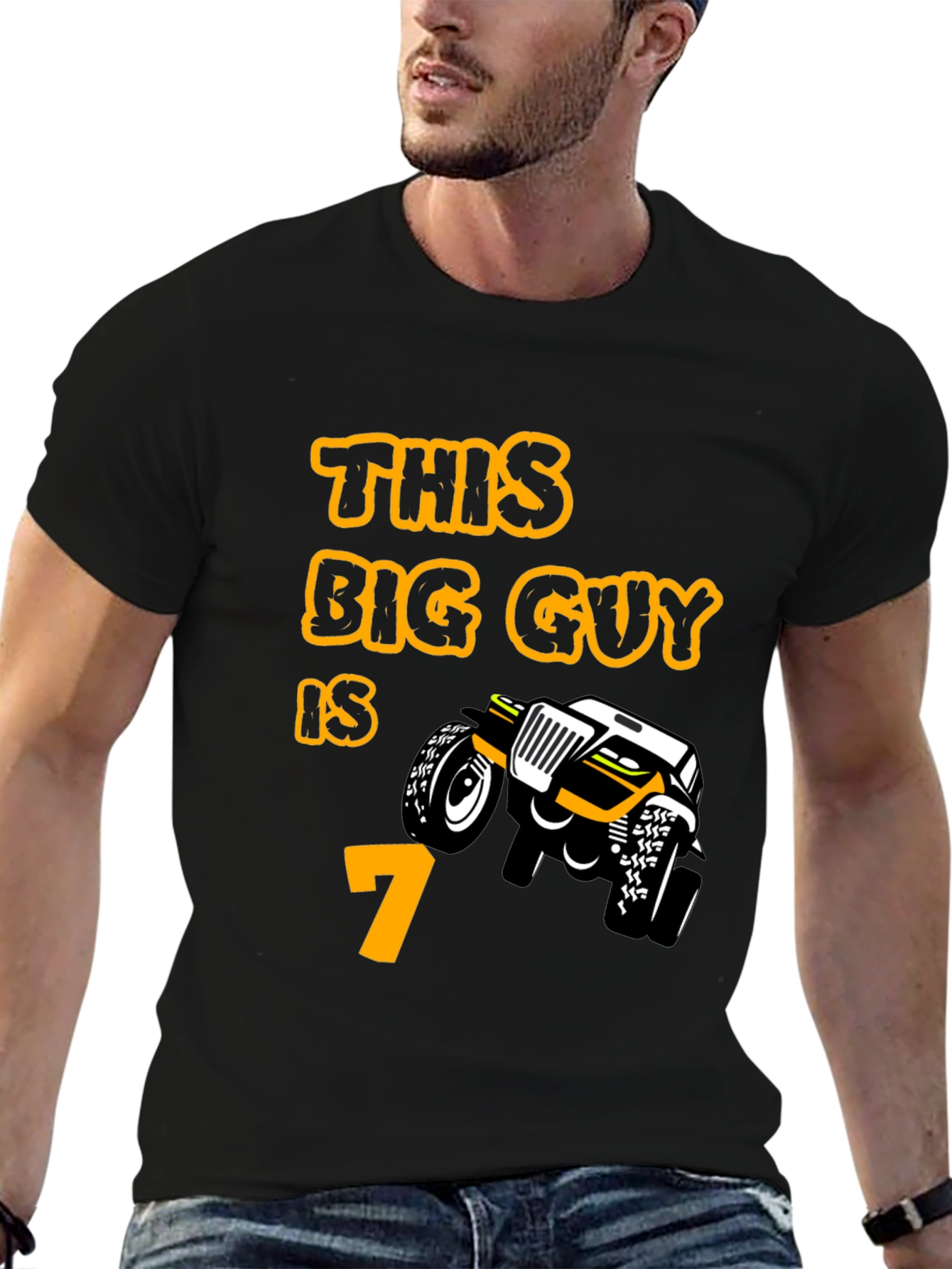 7th Birthday Monster Truck T-Shirt - Boys Party Tee