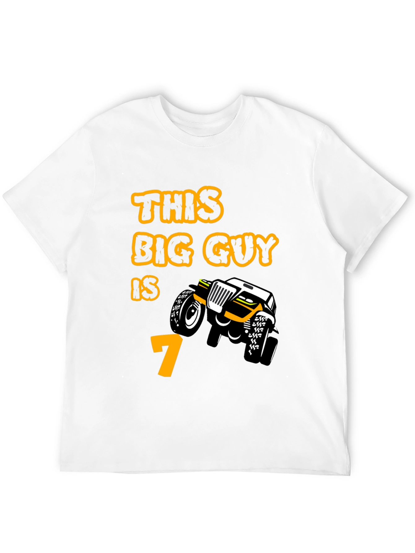 7th Birthday Monster Truck T-Shirt - Boys Party Tee