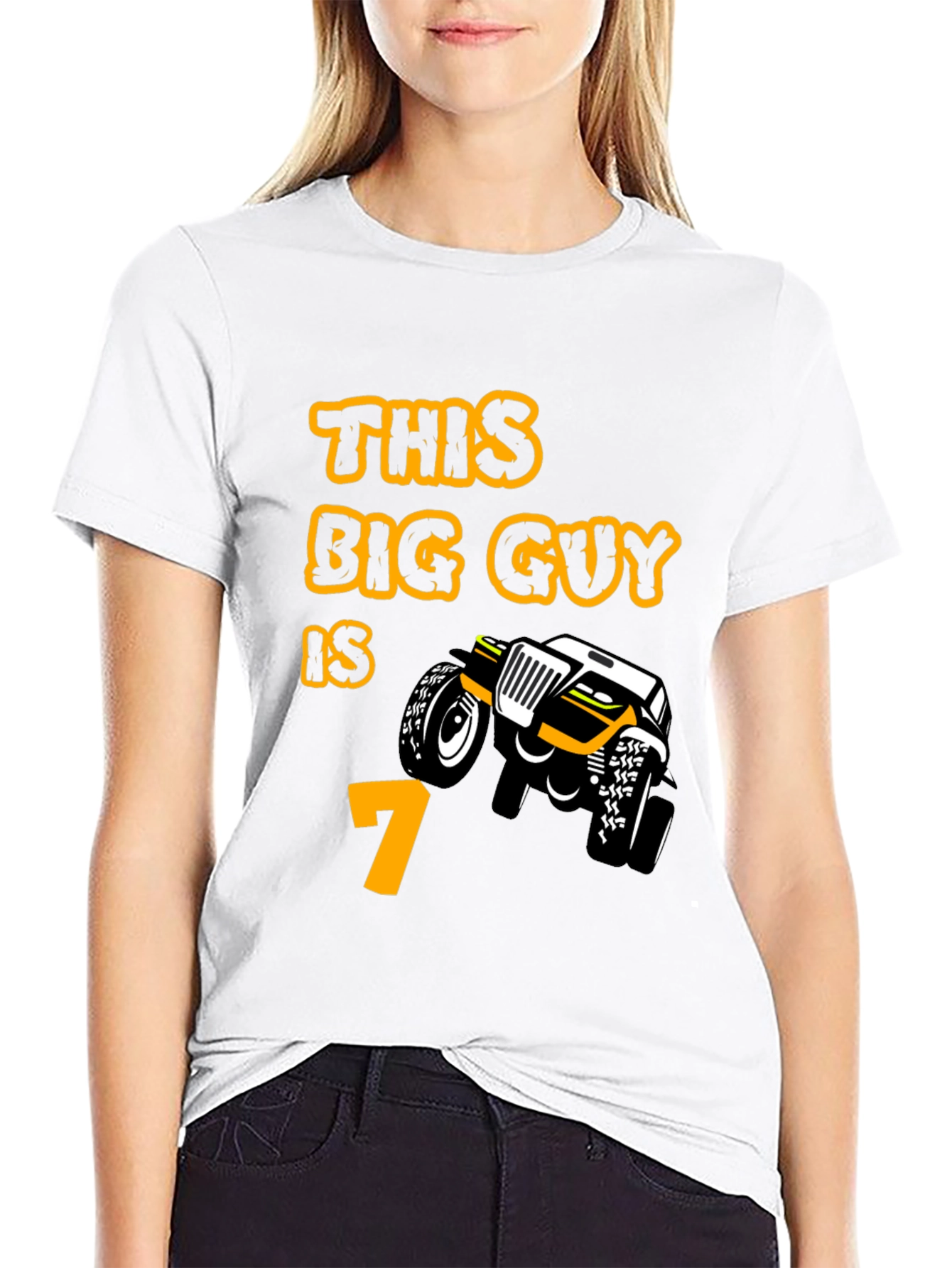7th Birthday Monster Truck T-Shirt - Boys Party Tee