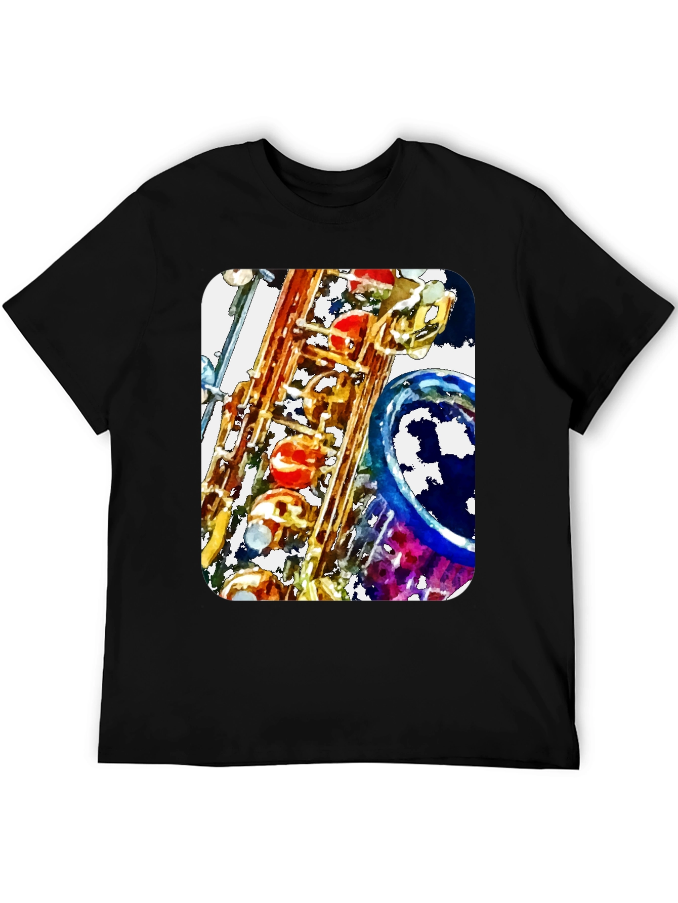 Saxophone Art Print Graphic Tee