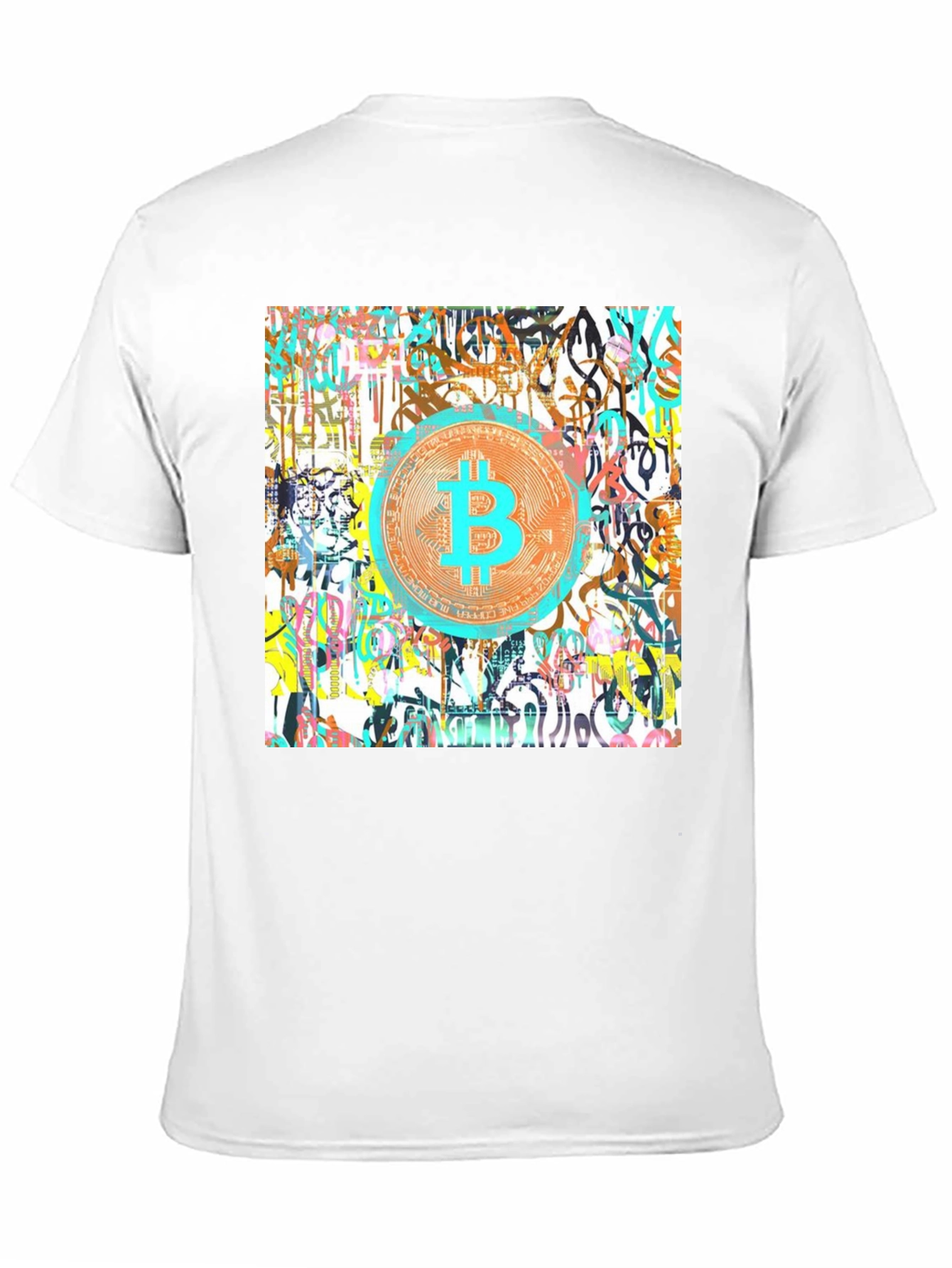Bitcoin Graffiti Art Mens Black T-Shirt