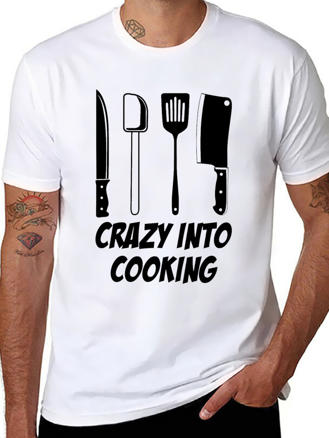 Crazy Into Cooking T-Shirt - Chef Edition