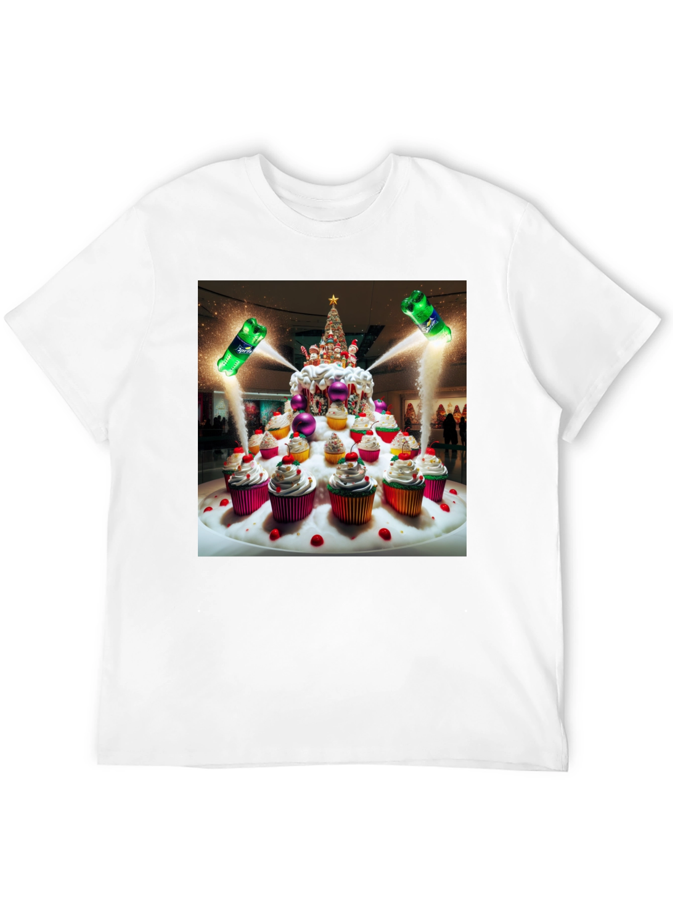 Festive Cupcake Christmas Tree T-Shirt