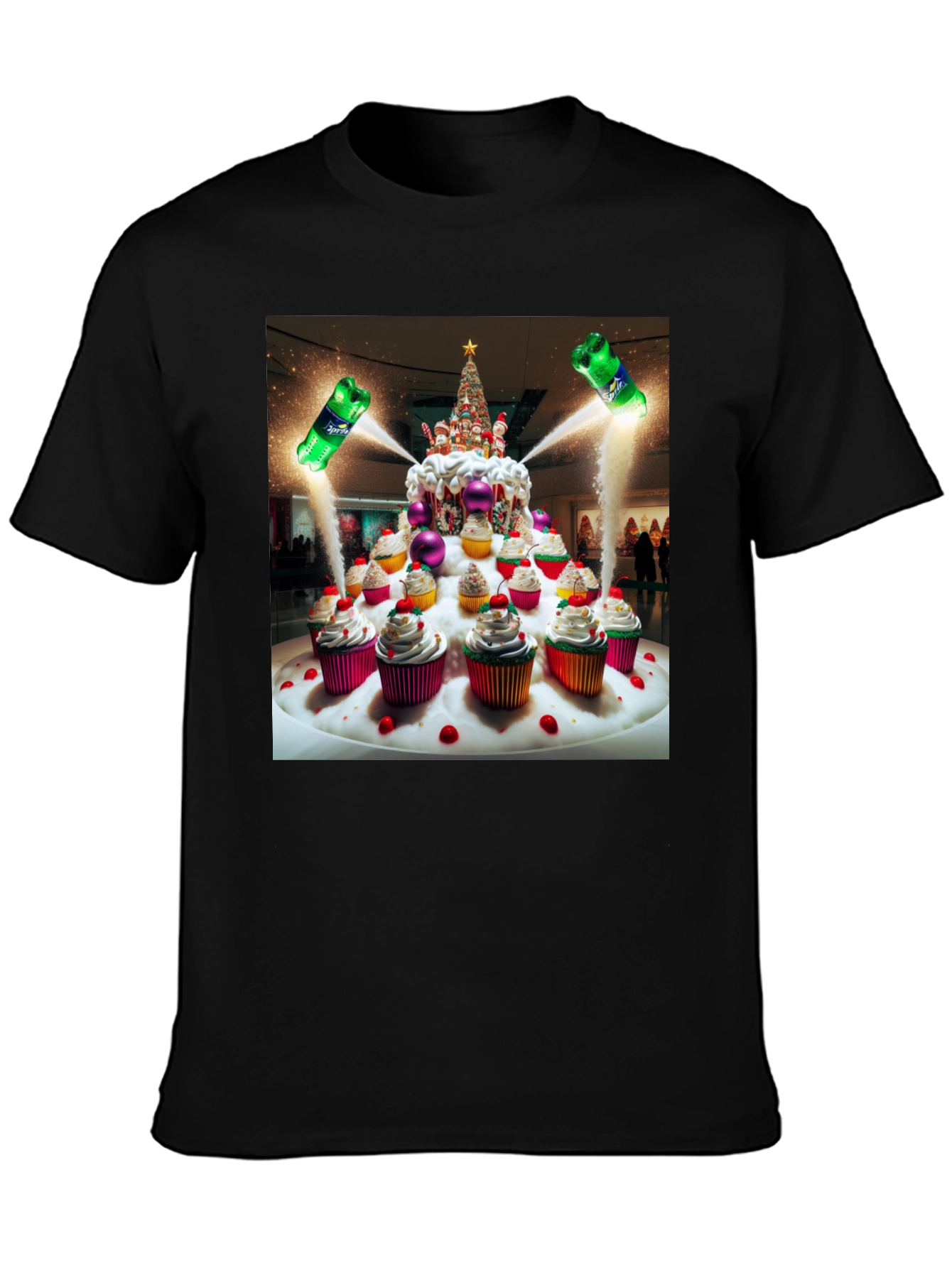 Festive Cupcake Christmas Tree T-Shirt