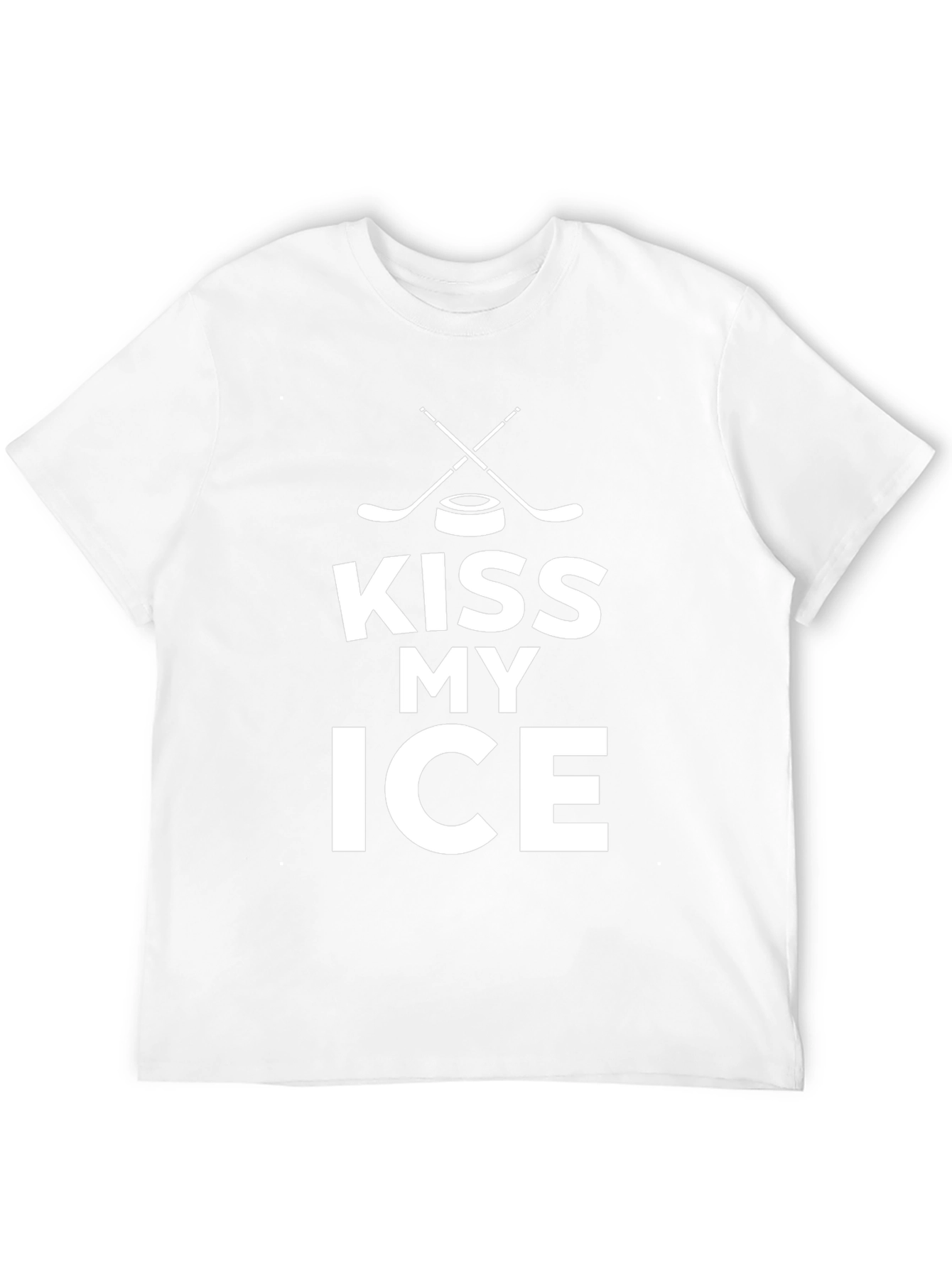 Kiss My Ice Hockey Graphic Tee - Black