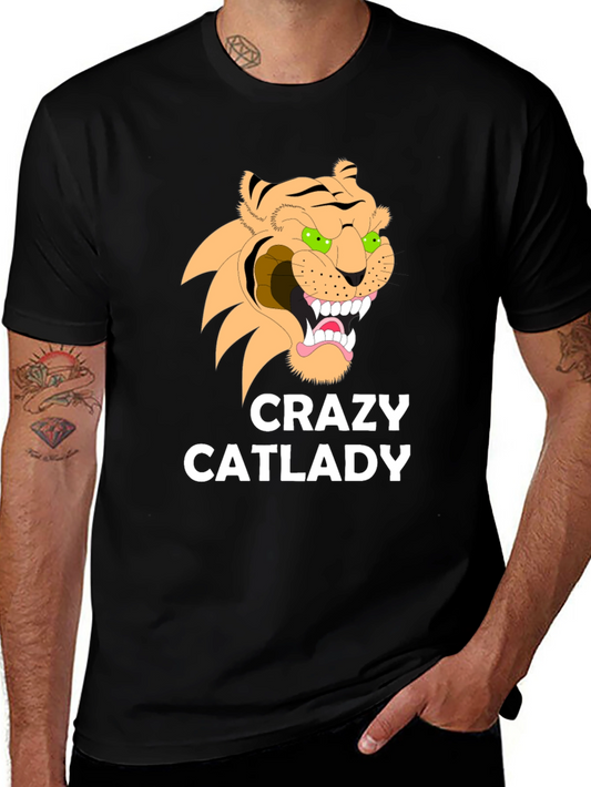 Crazy Cat Lady Graphic Tee - Unisex Black T-Shirt