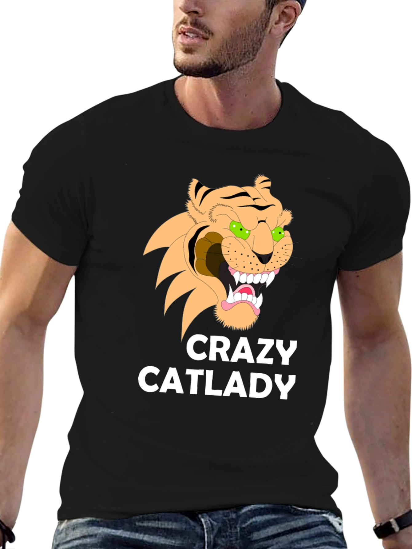 Crazy Cat Lady Graphic Tee - Unisex Black T-Shirt