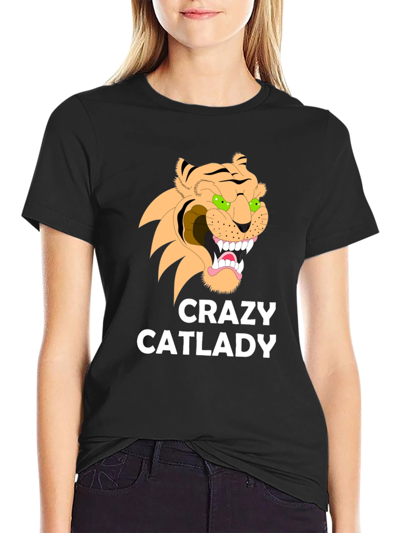Crazy Cat Lady Graphic Tee - Unisex Black T-Shirt