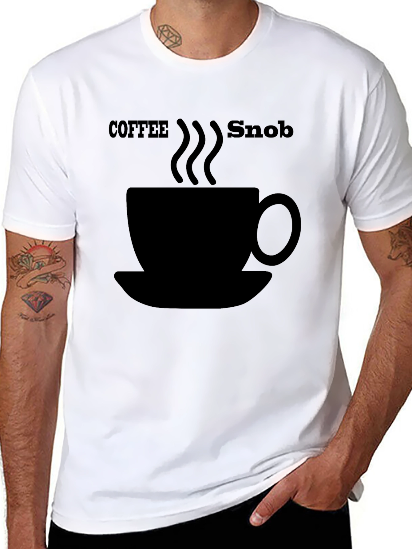 Coffee Snob Graphic T-Shirt - Black