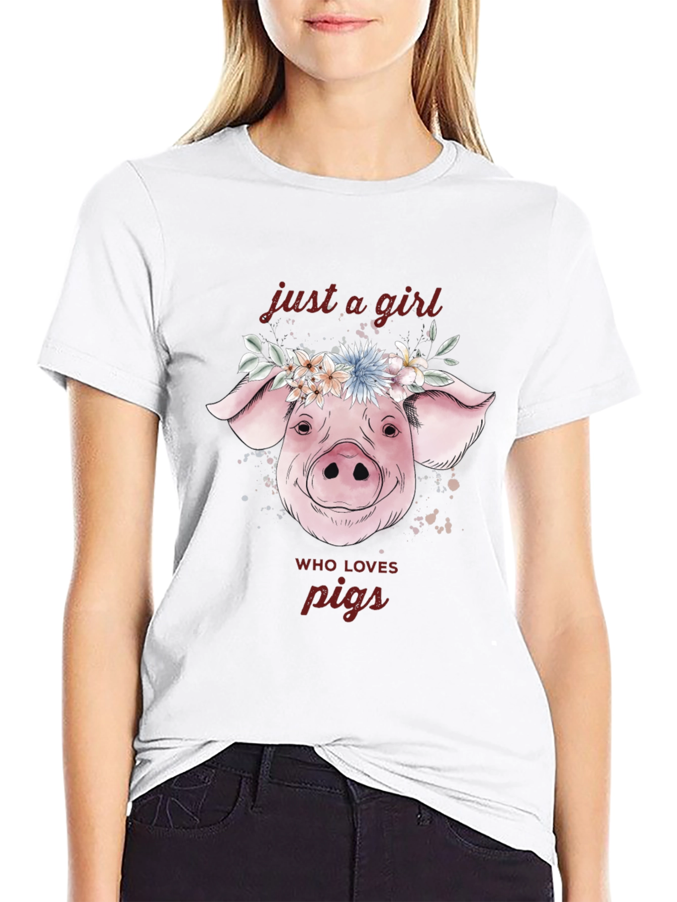 Just A Girl Who Loves Pigs T-Shirt