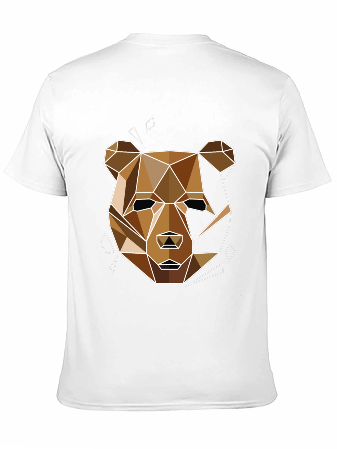 Geometric Bear Graphic Tee - Modern Style