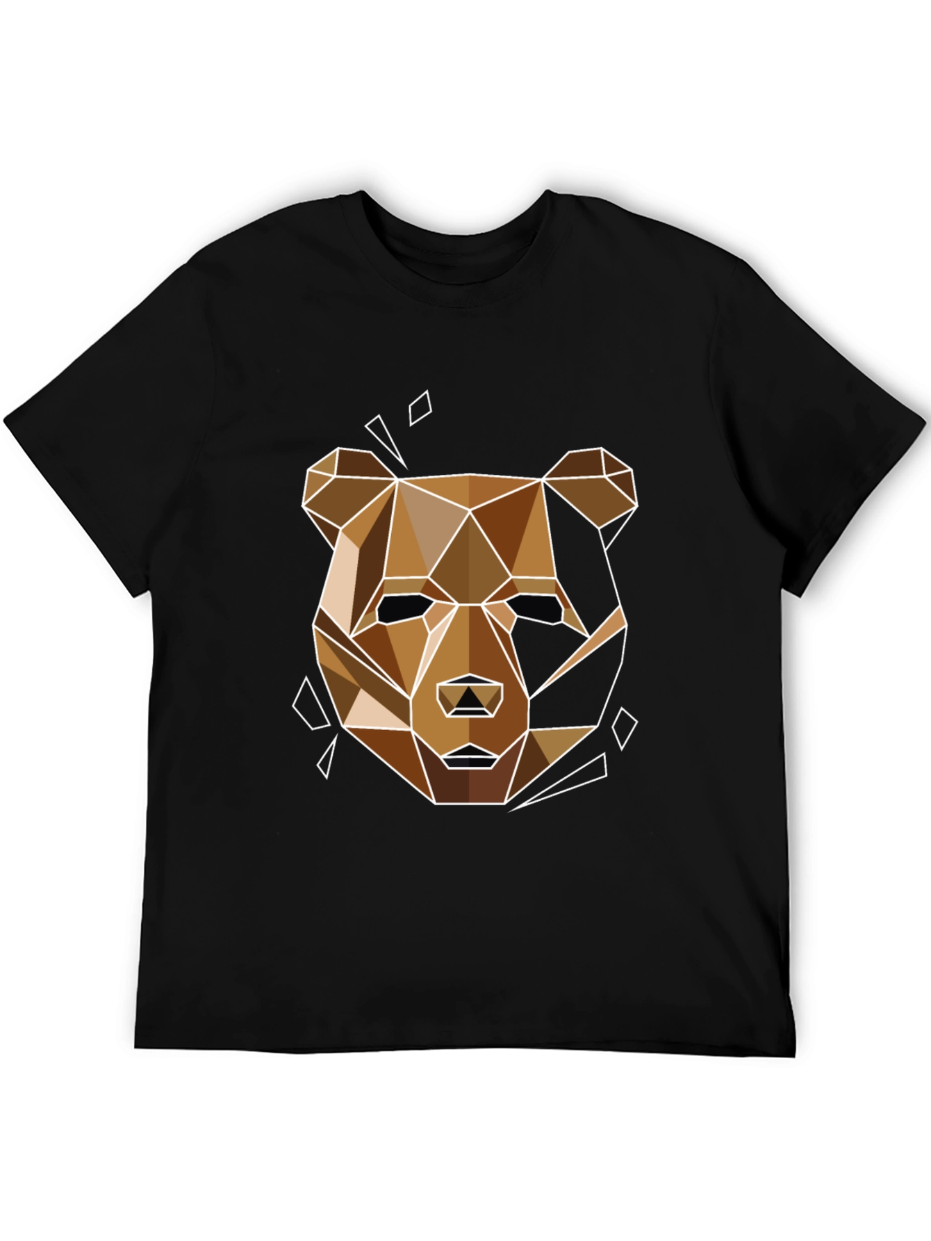 Geometric Bear Graphic Tee - Modern Style