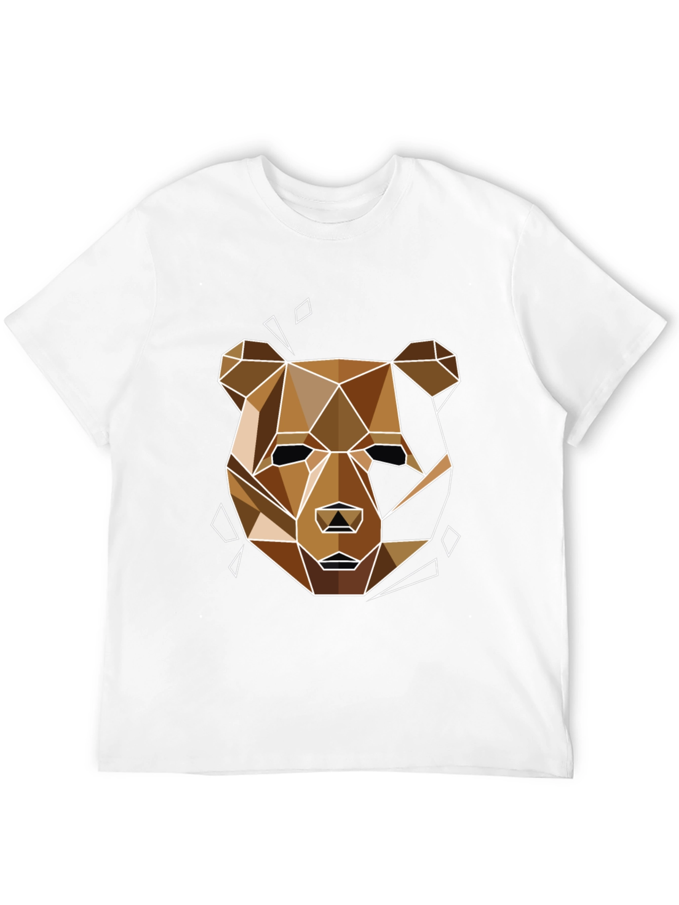 Geometric Bear Graphic Tee - Modern Style