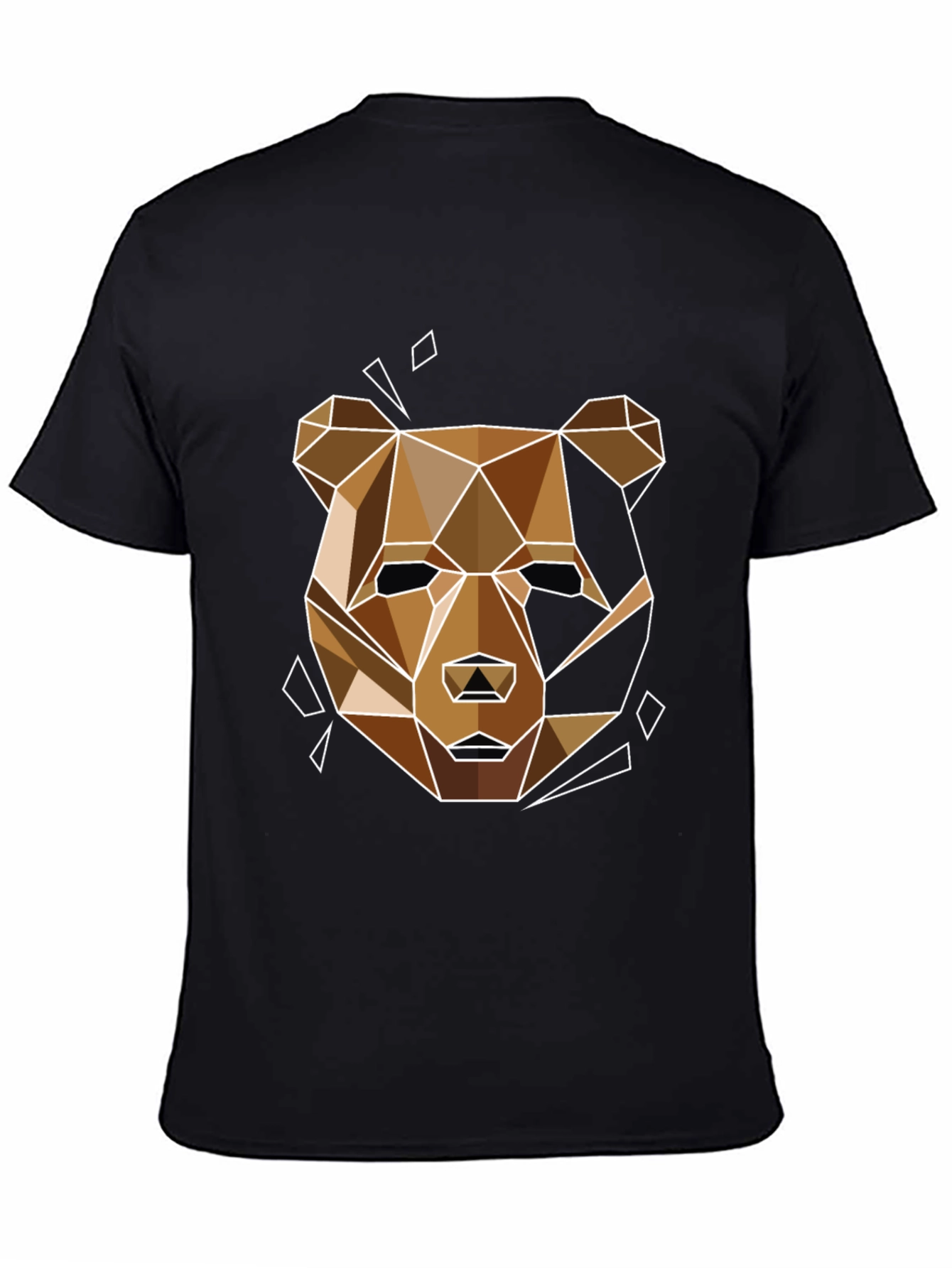 Geometric Bear Graphic Tee - Modern Style