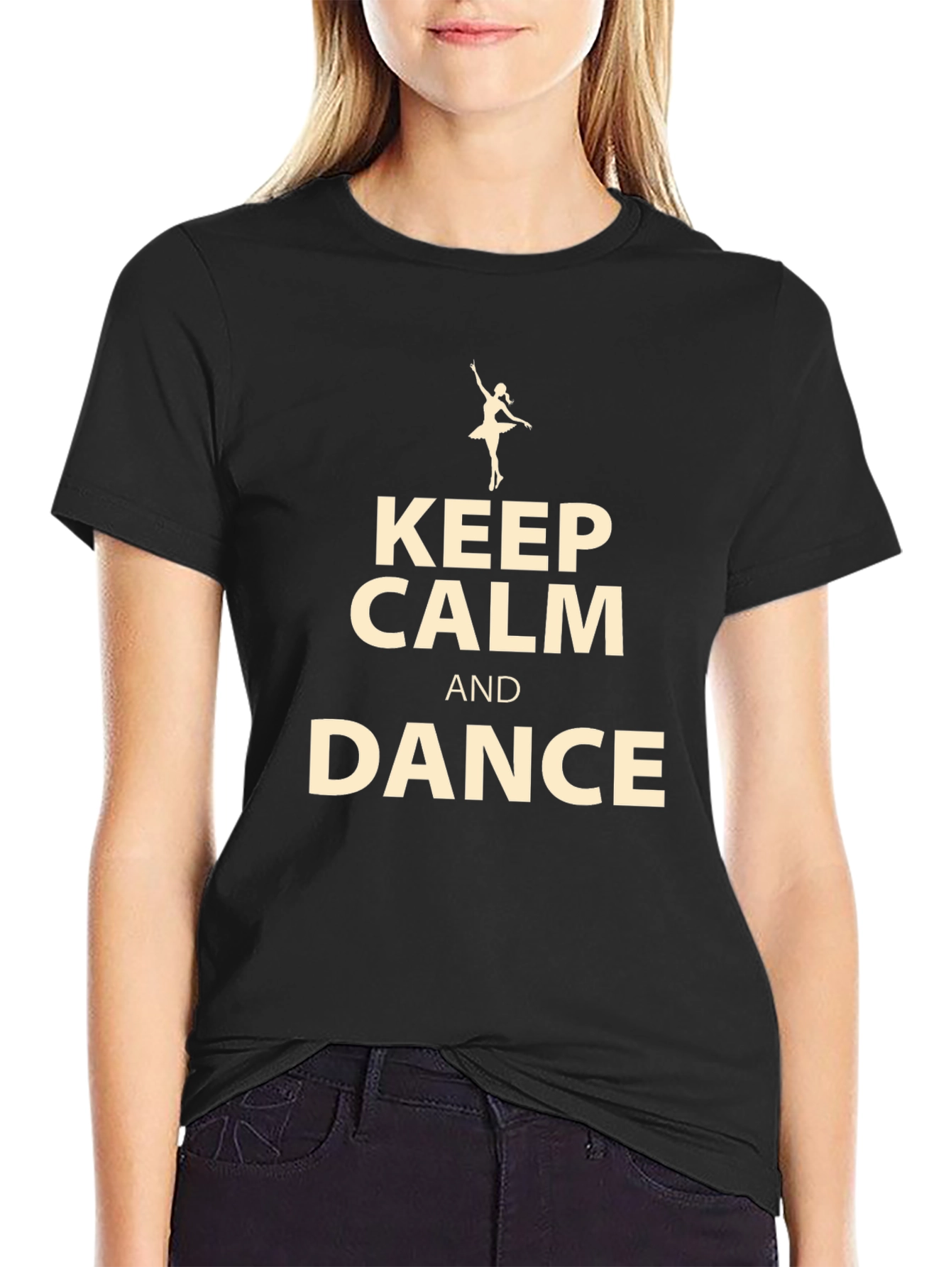 Keep Calm and Dance Black T-Shirt