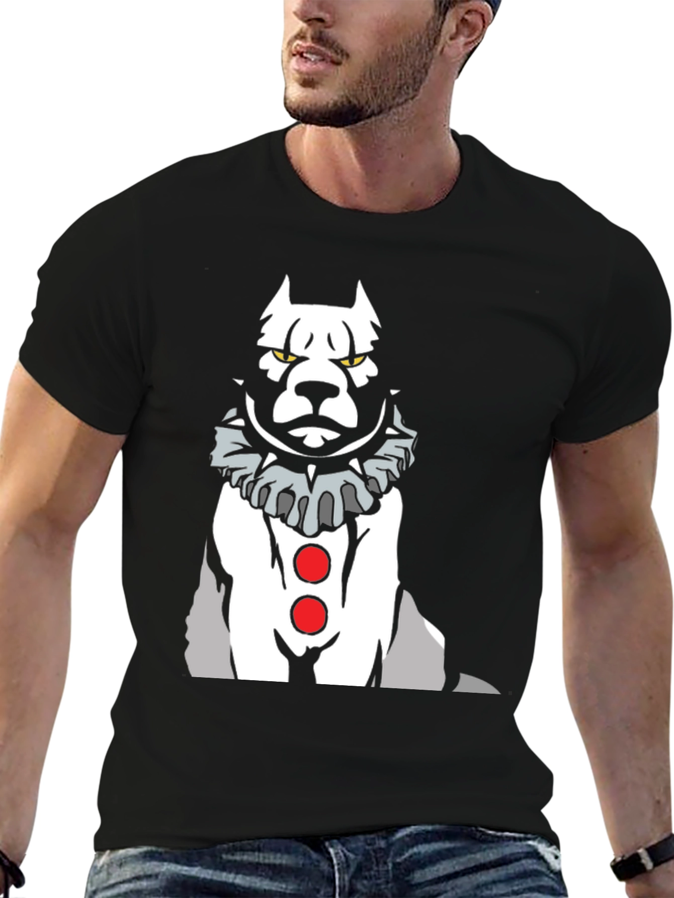 Clown Dog Graphic Tee - Mens Black T-Shirt