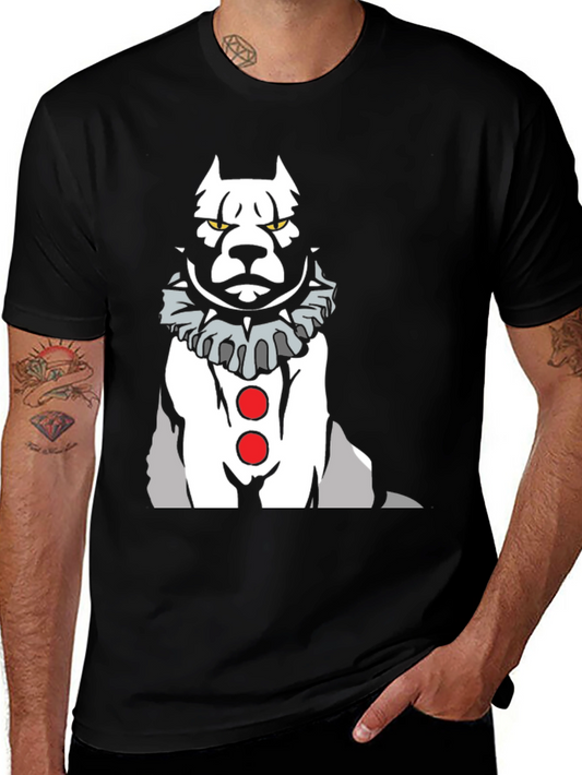 Clown Dog Graphic Tee - Mens Black T-Shirt