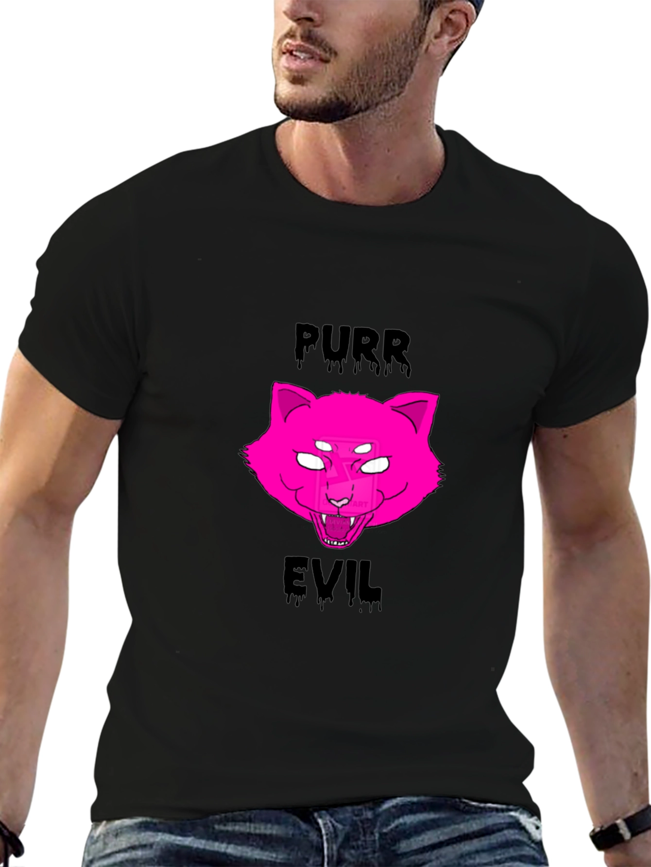 Purr Evil Black T-Shirt