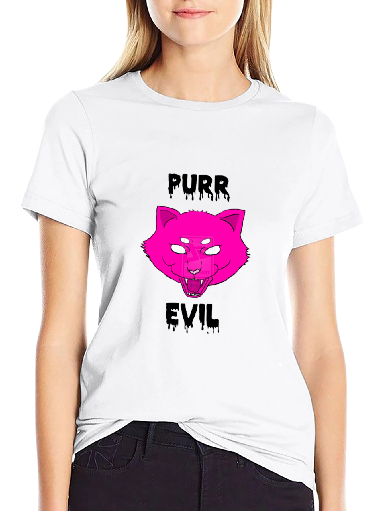 Purr Evil Black T-Shirt