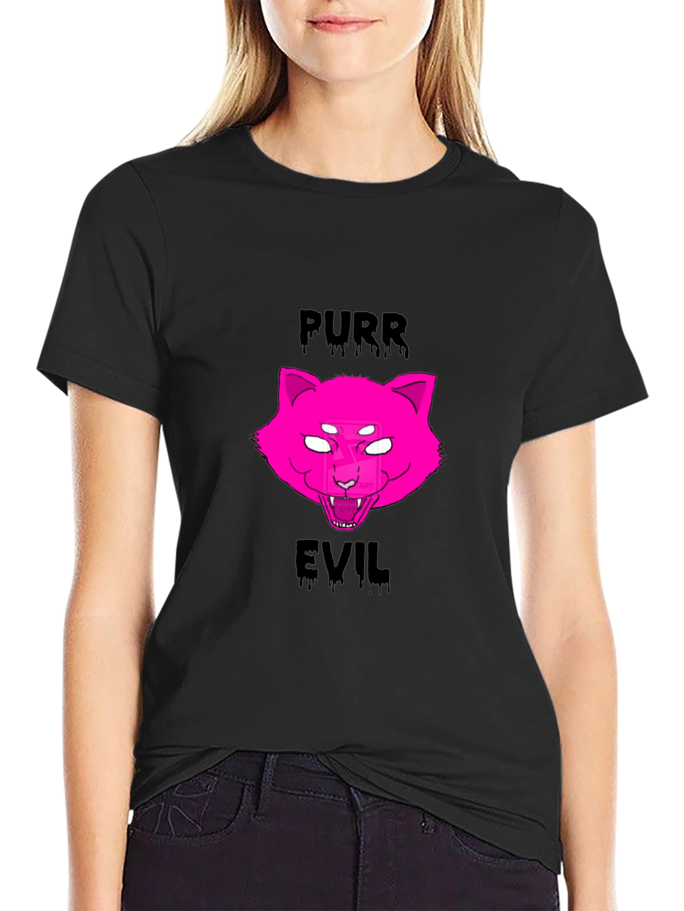 Purr Evil Black T-Shirt