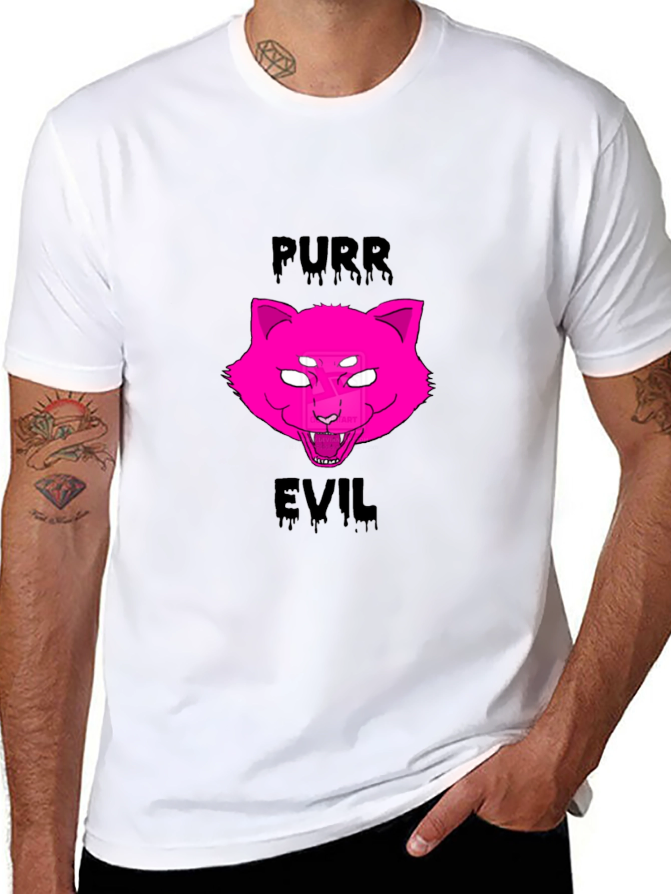 Purr Evil Black T-Shirt