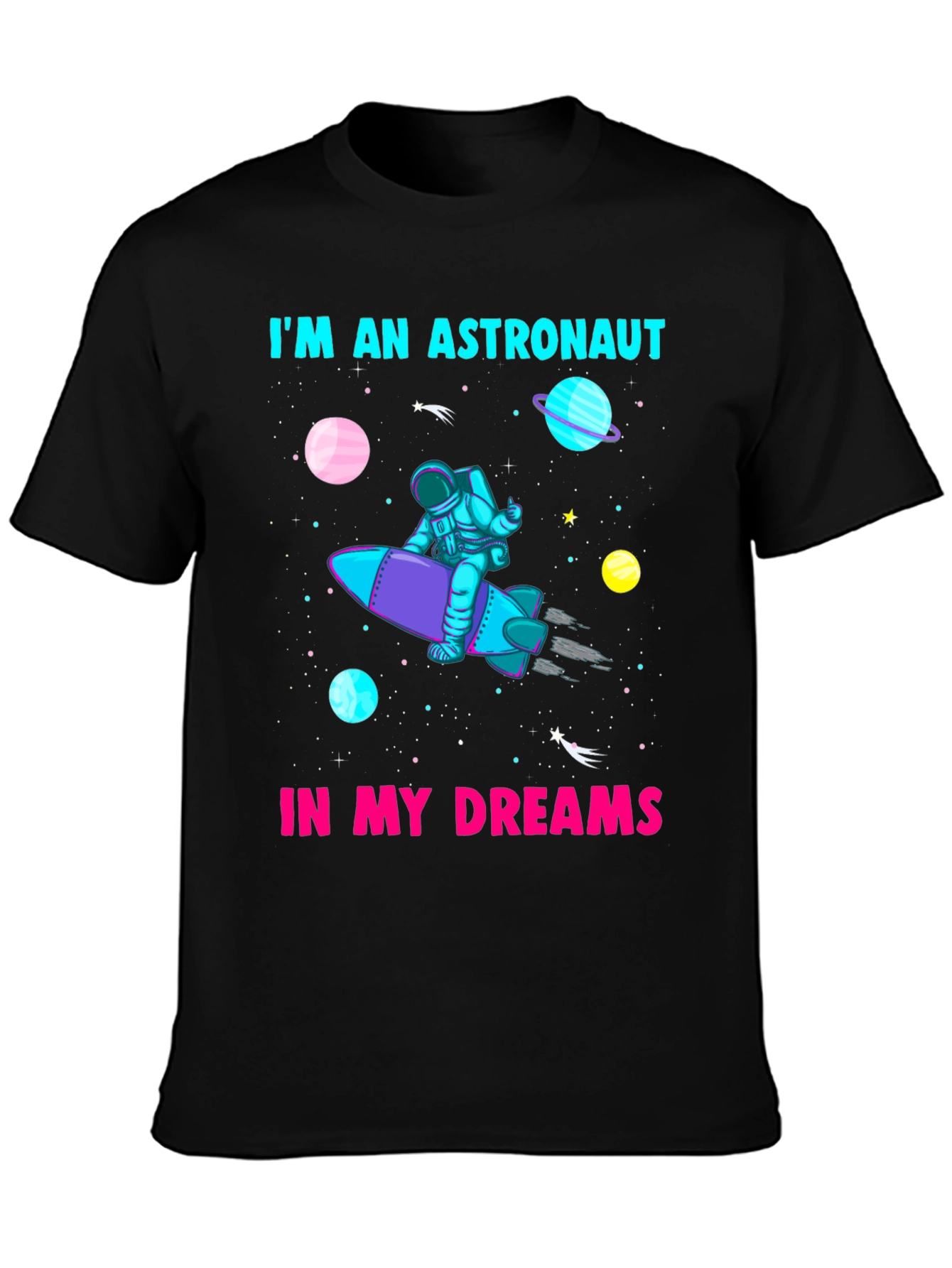Astronaut In My Dreams Black T-Shirt