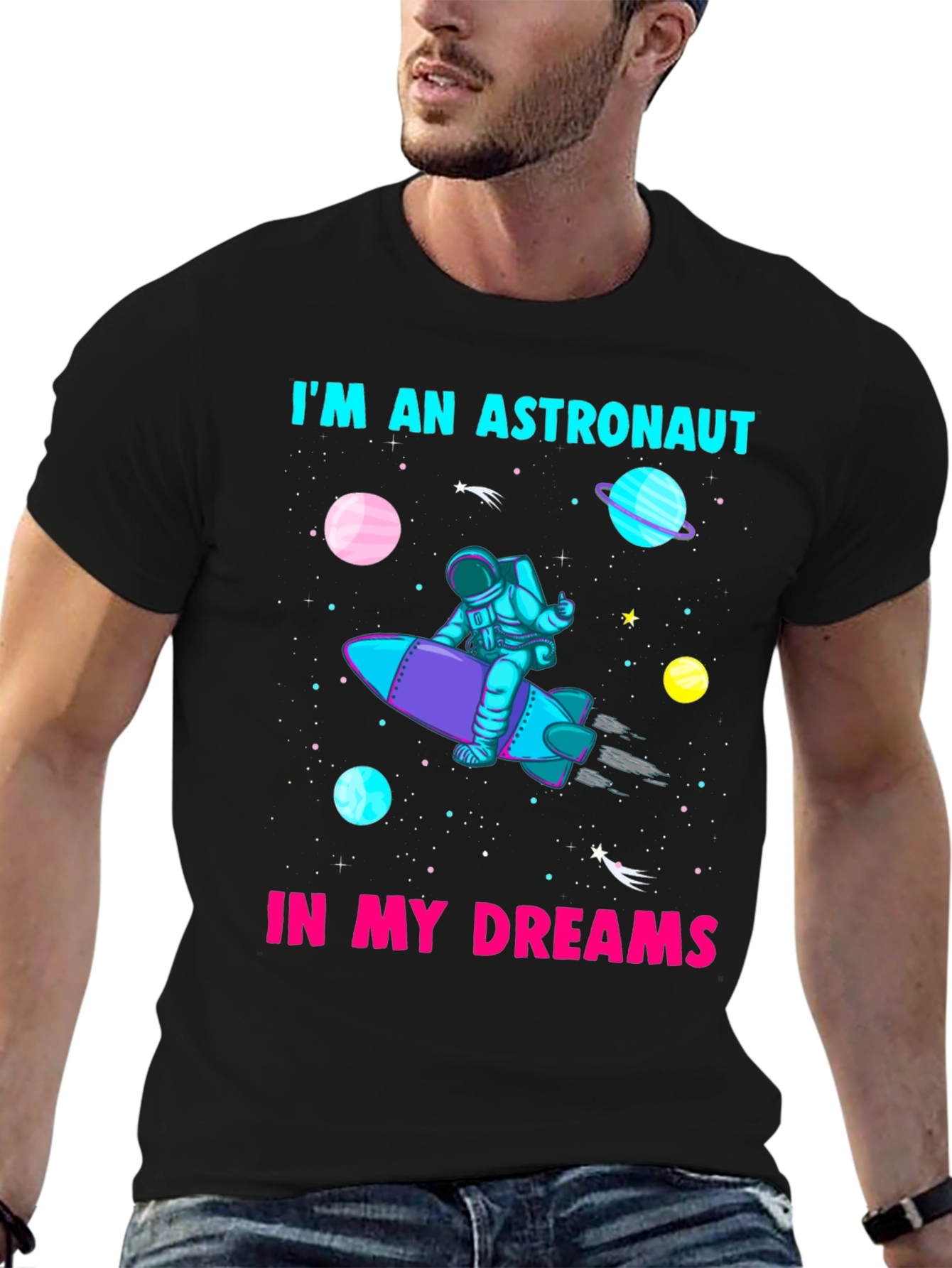 Astronaut In My Dreams Black T-Shirt