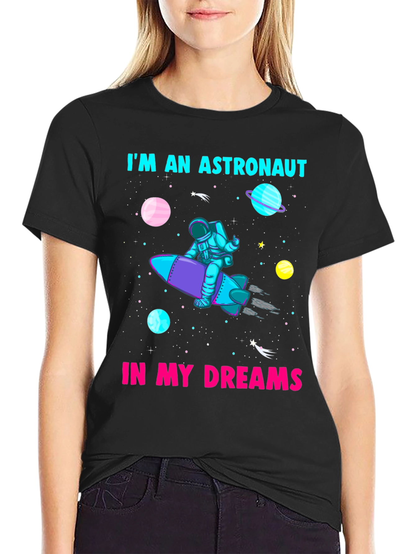 Astronaut In My Dreams Black T-Shirt