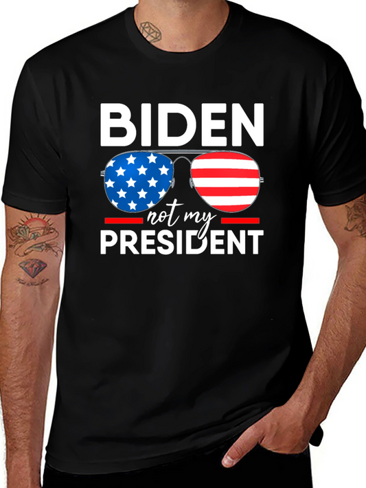 Biden Not My President Patriotic Graphic Tee