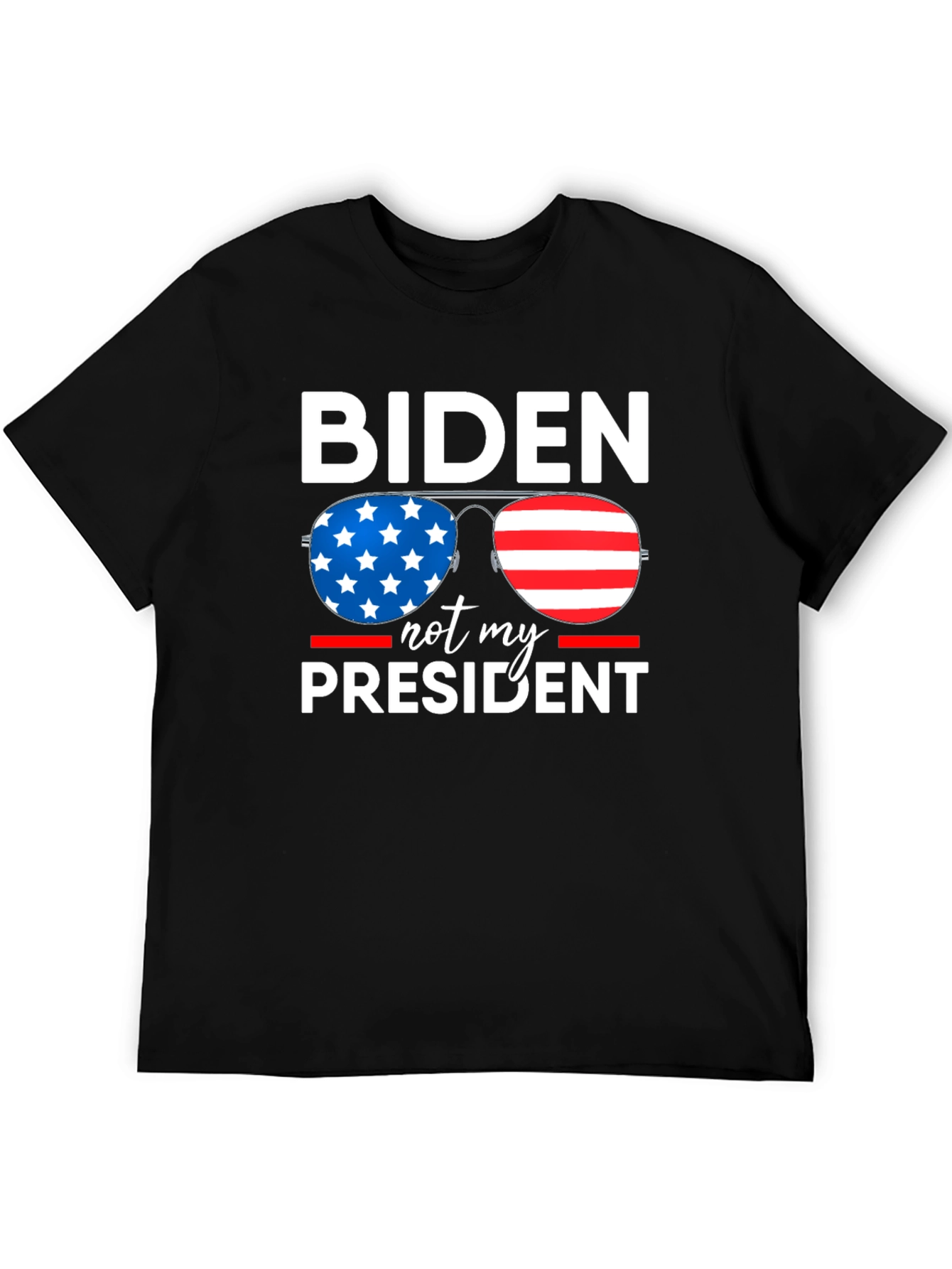 Biden Not My President Patriotic Graphic Tee