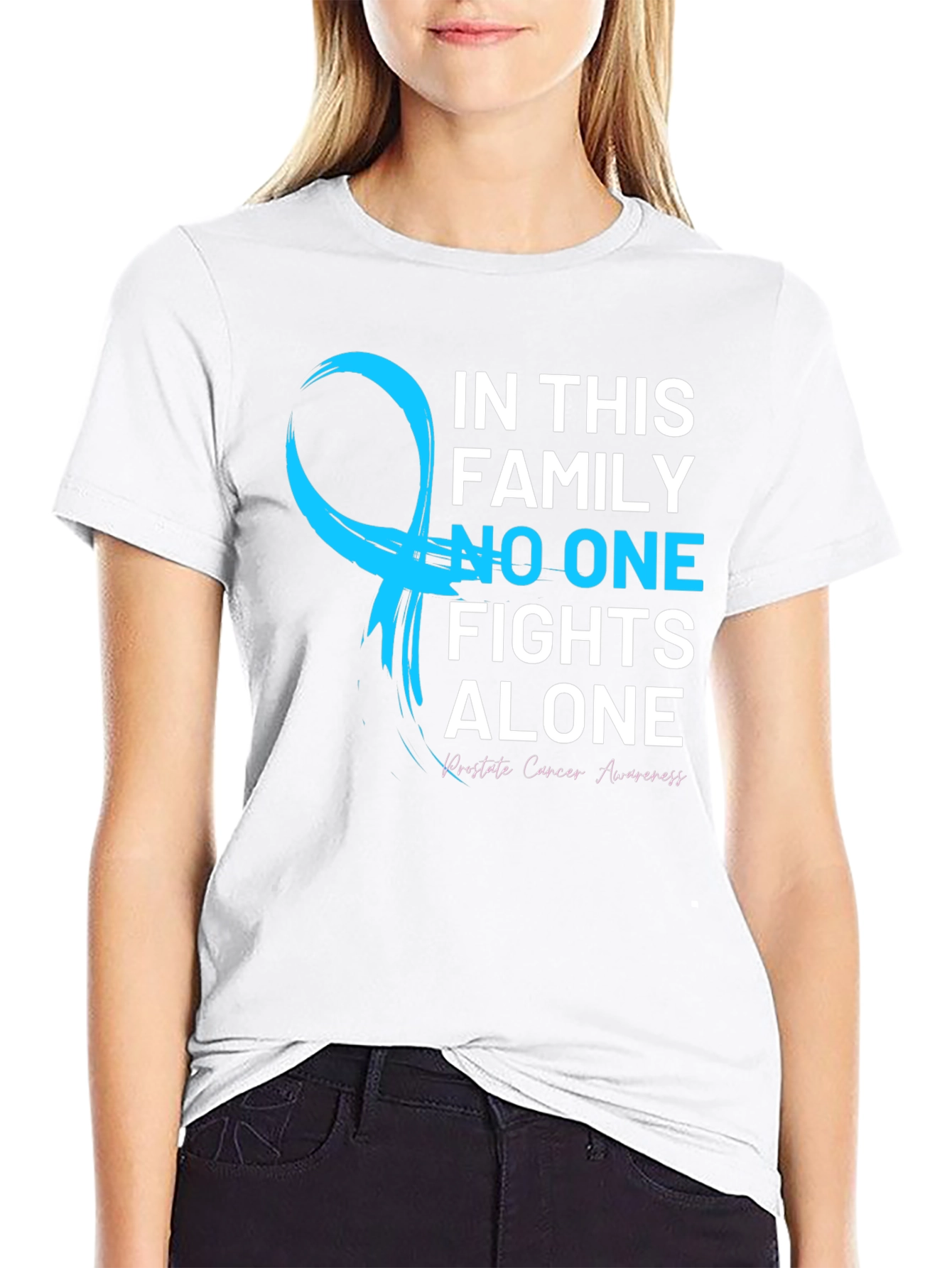 Prostate Cancer Awareness T-Shirt - No One Fights Alone