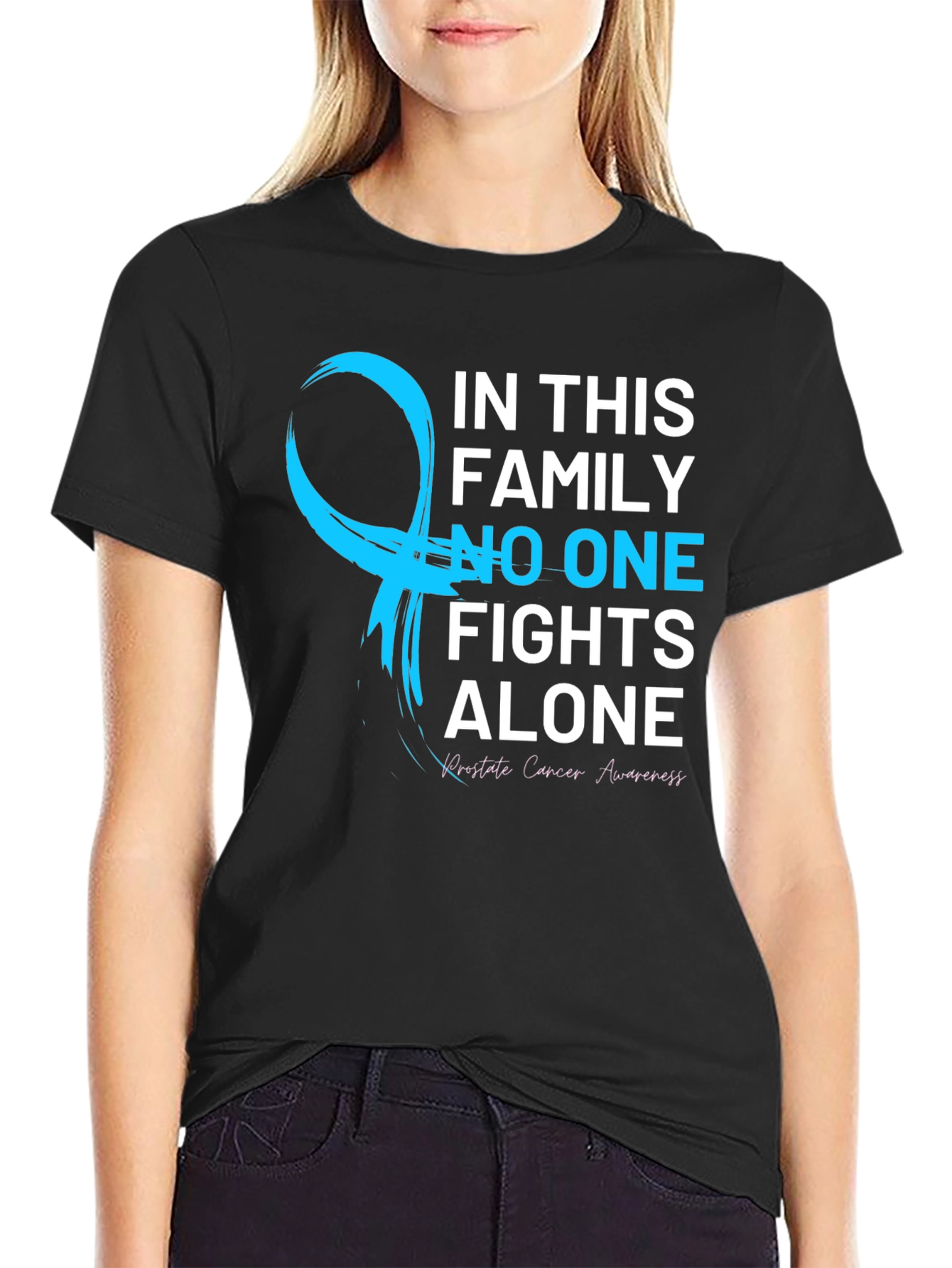 Prostate Cancer Awareness T-Shirt - No One Fights Alone