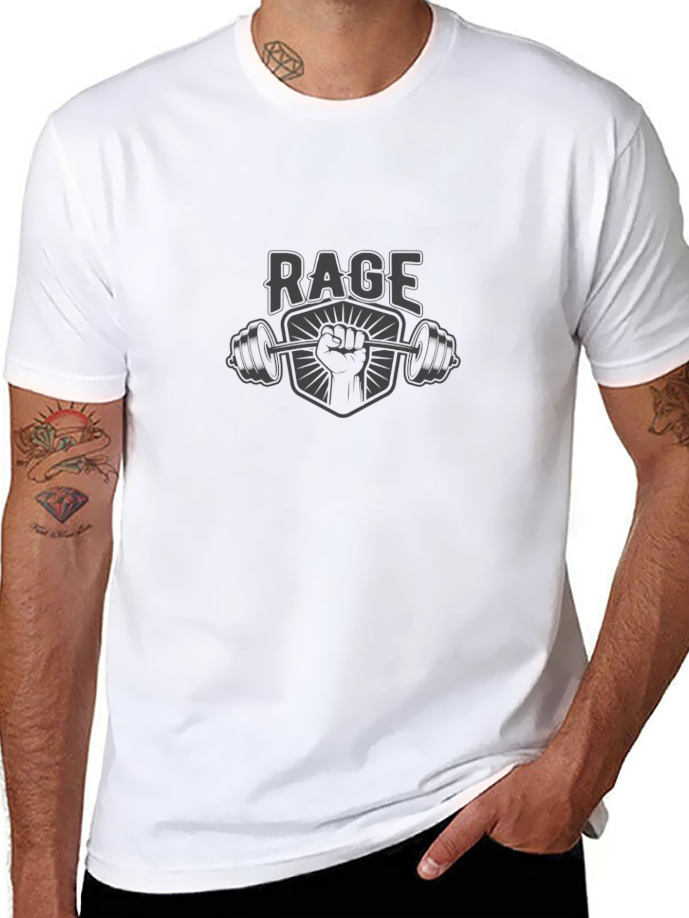 Rage Fitness Graphic T-Shirt - Black