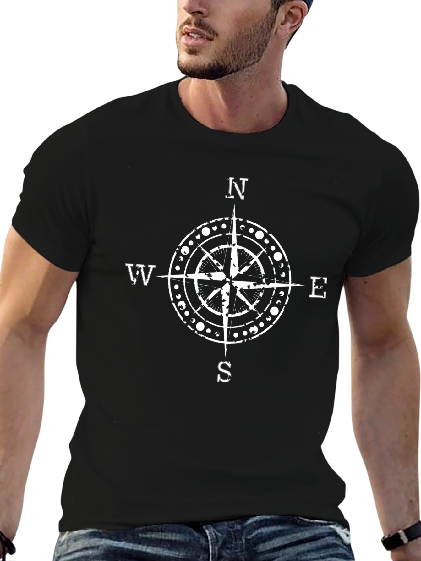 Compass Graphic Black T-Shirt