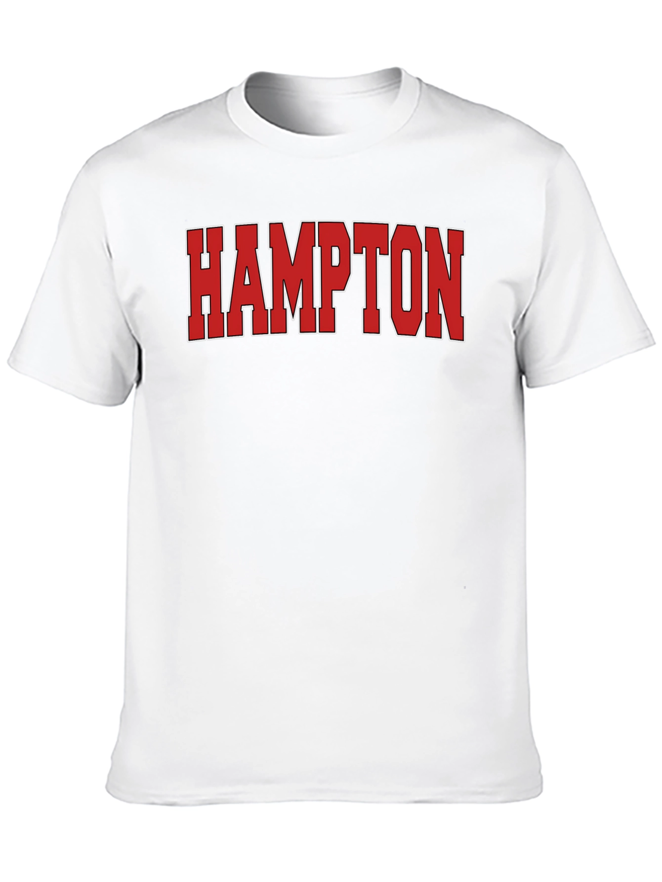 Hampton Red Graphic Print Black T-Shirt