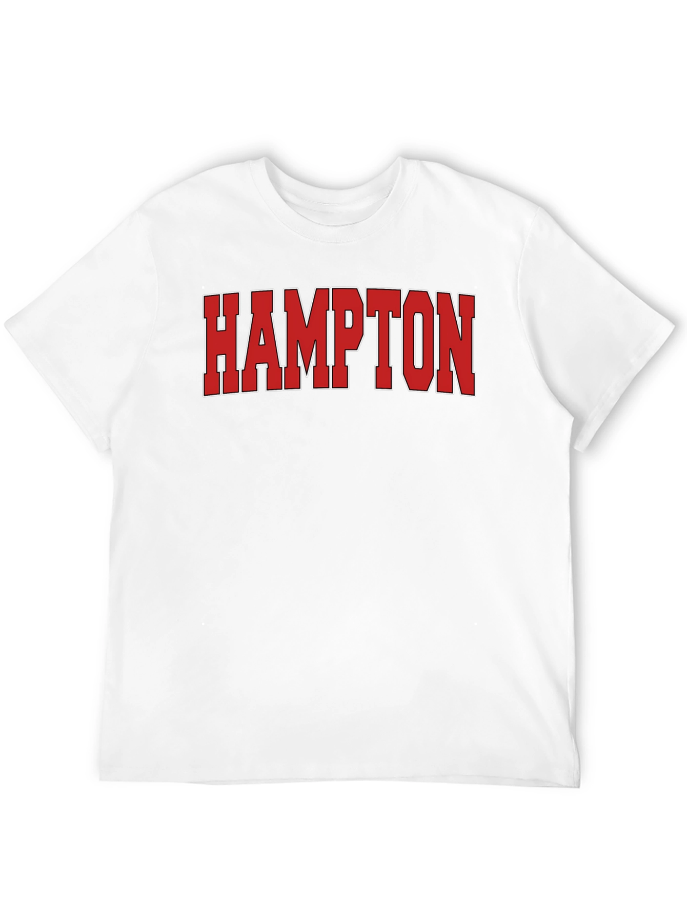Hampton Red Graphic Print Black T-Shirt