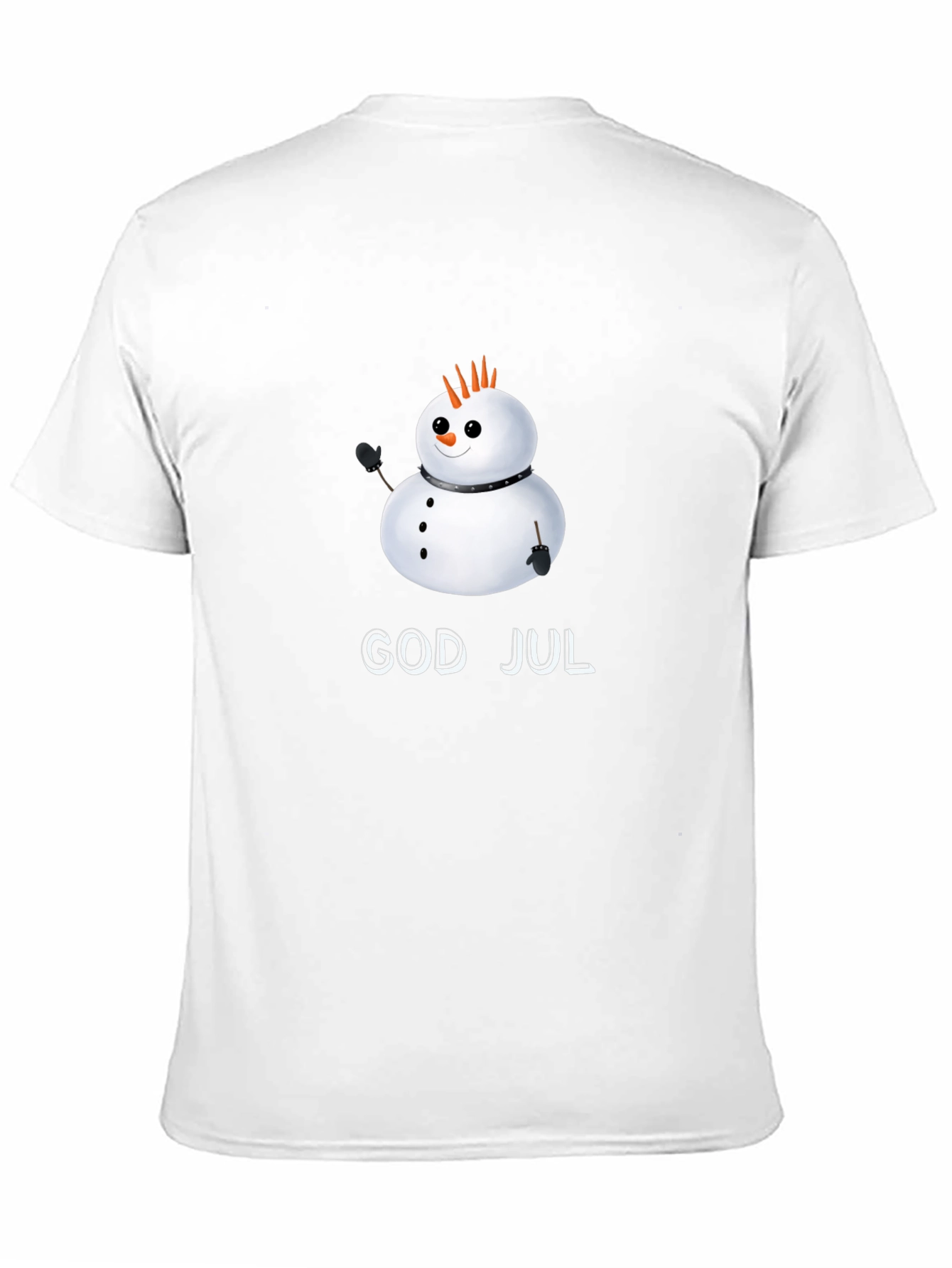 Punk Rock Snowman God Jul Black T-Shirt