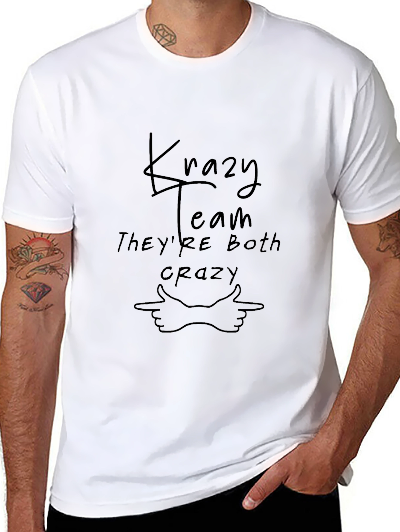 Krazy Team T-Shirt - Funny Matching Crazy Hands Tee